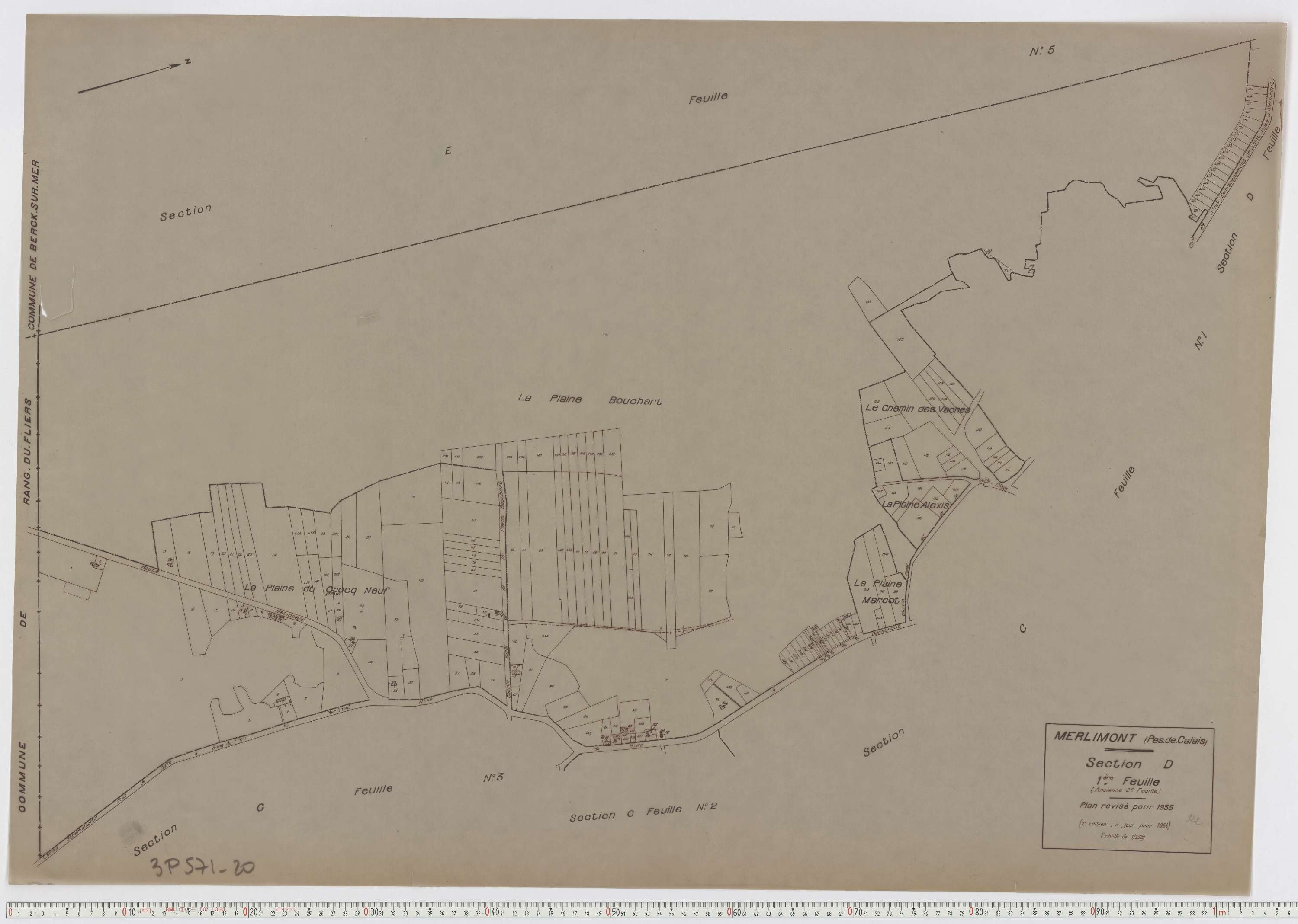 Merlimont - Section D, feuille 1.