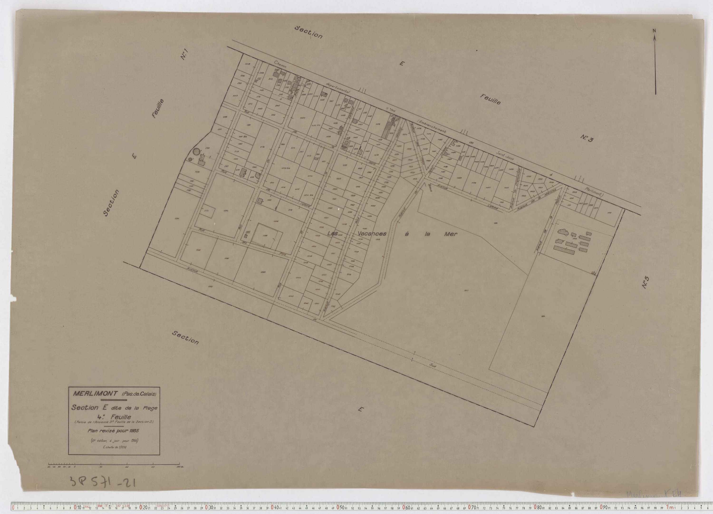 Merlimont - Section E, feuille 4.