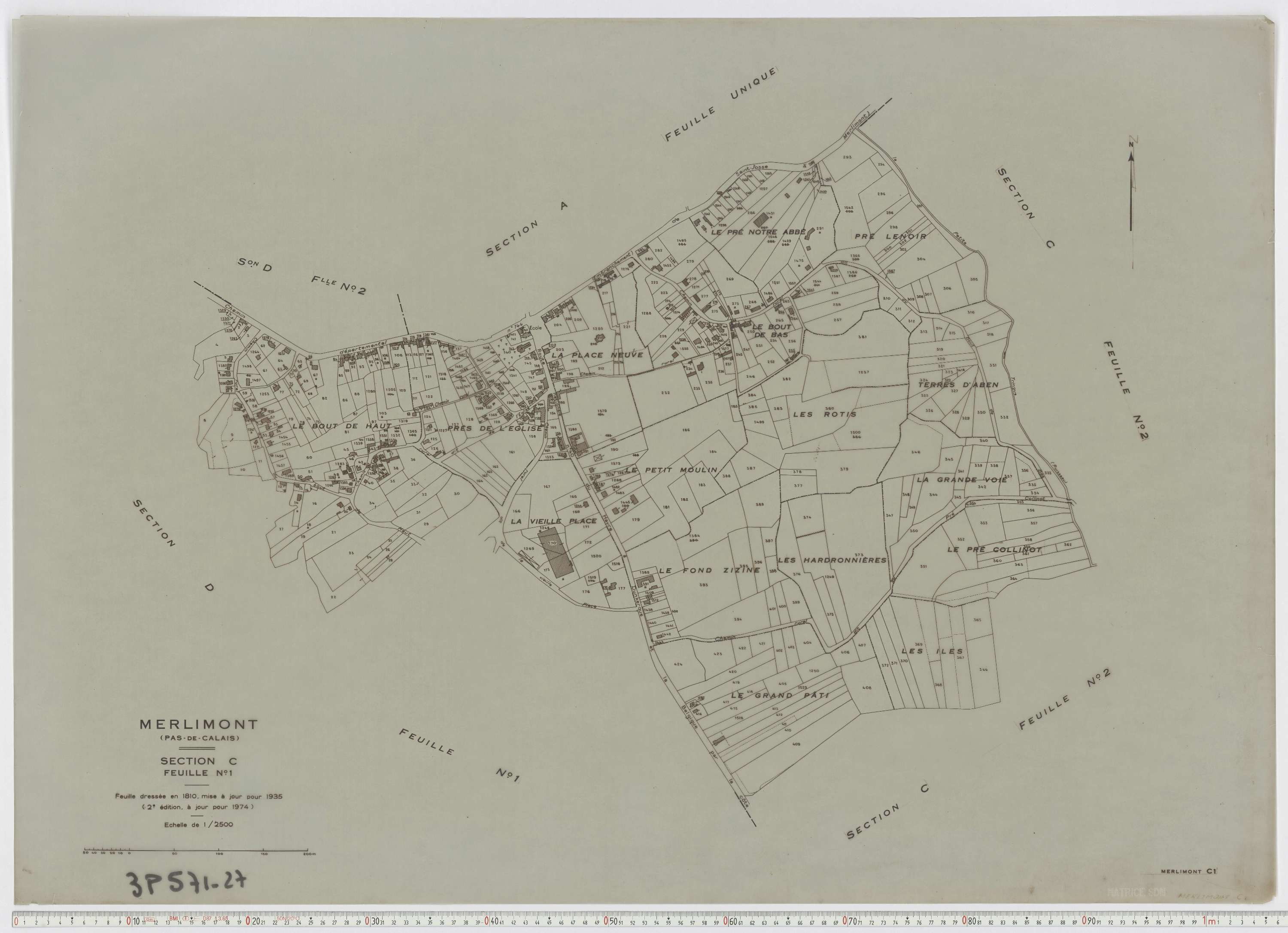 Merlimont - Section C, feuille 1.