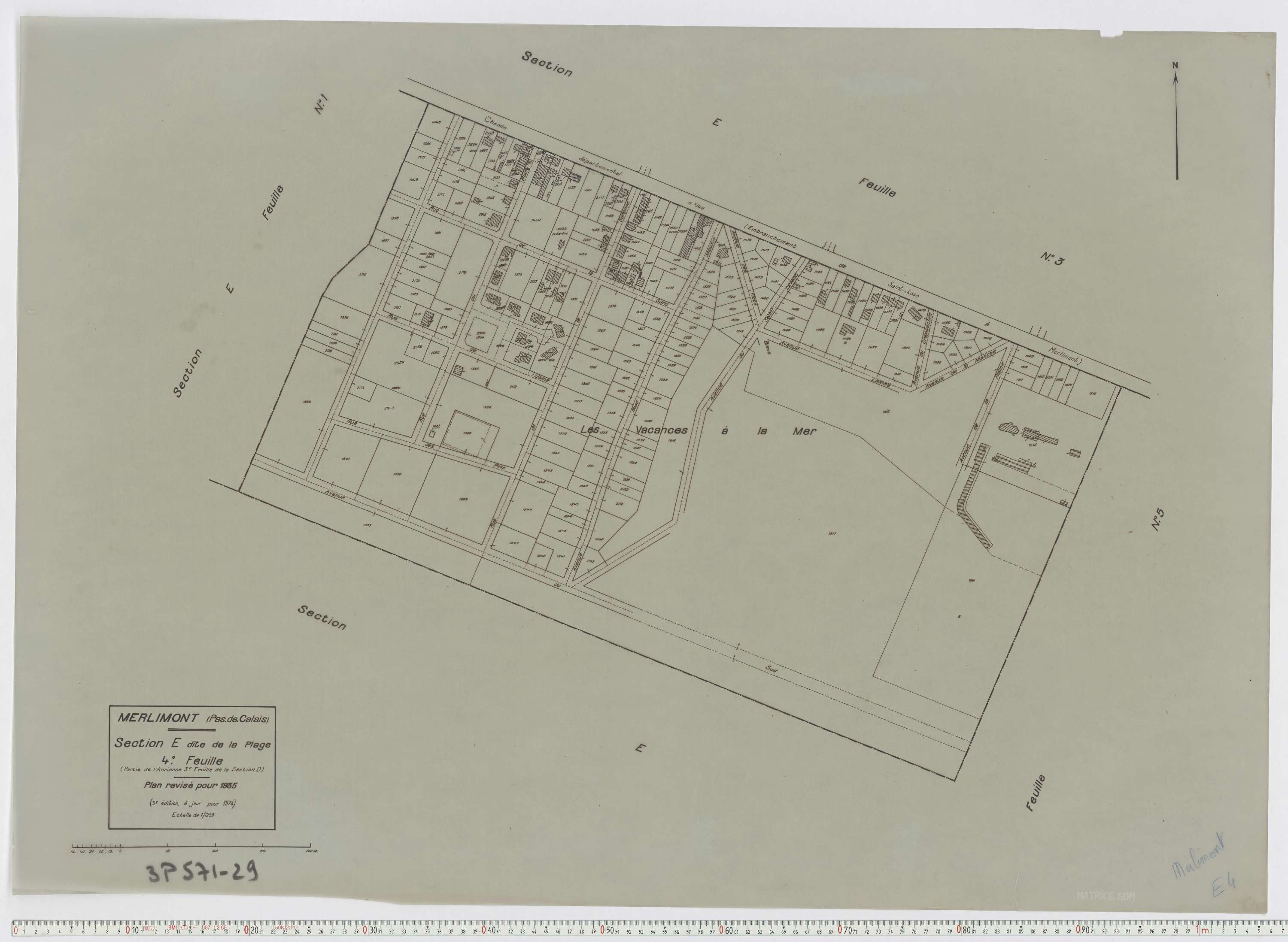 Merlimont - Section E, feuille 4.
