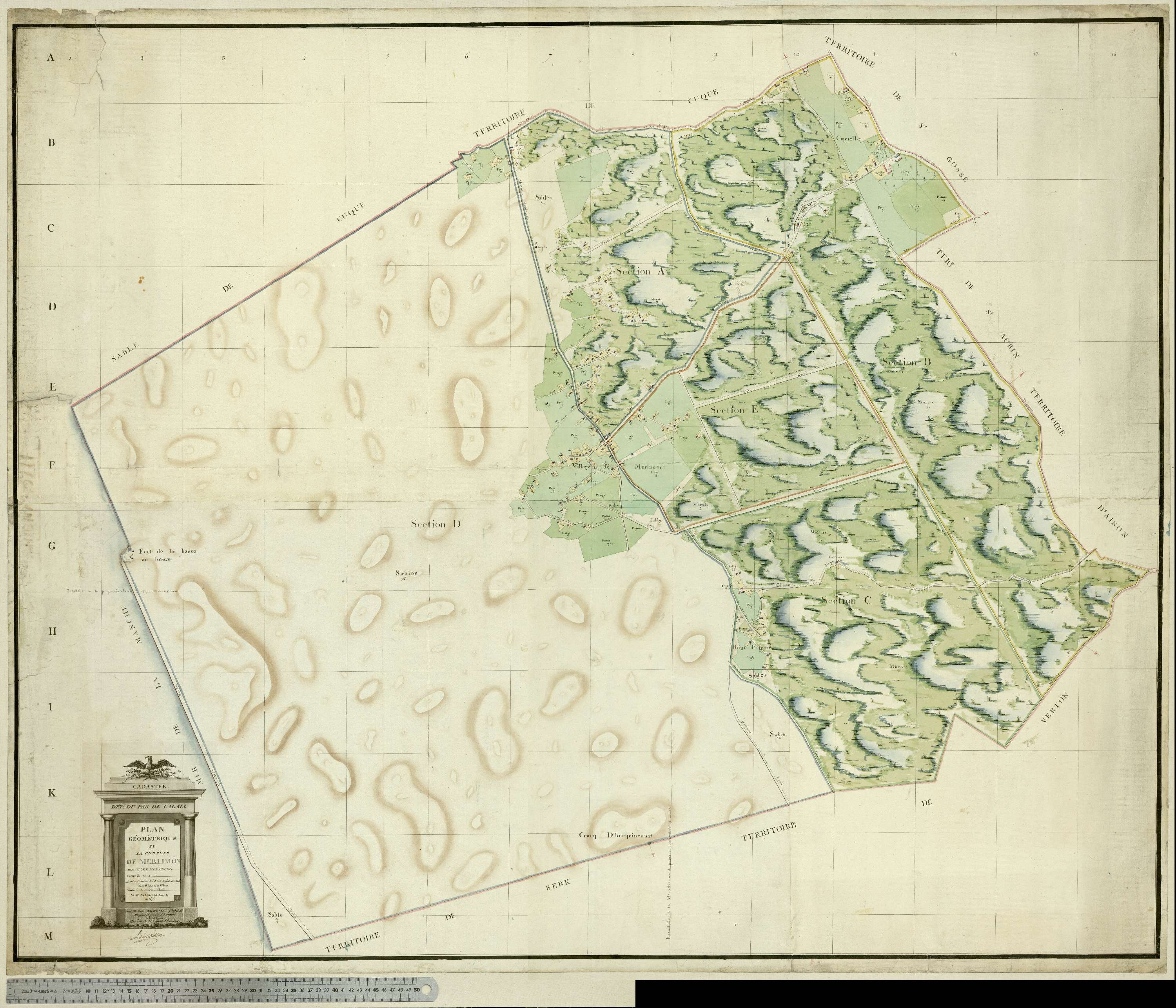 Merlimont - Plans par masses de cultures