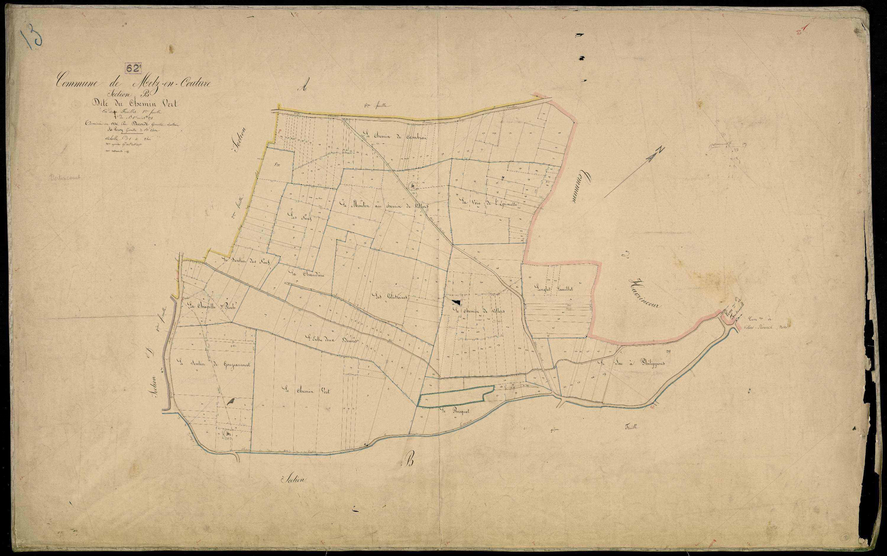 Metz-en-Couture - Section B, 1re feuille