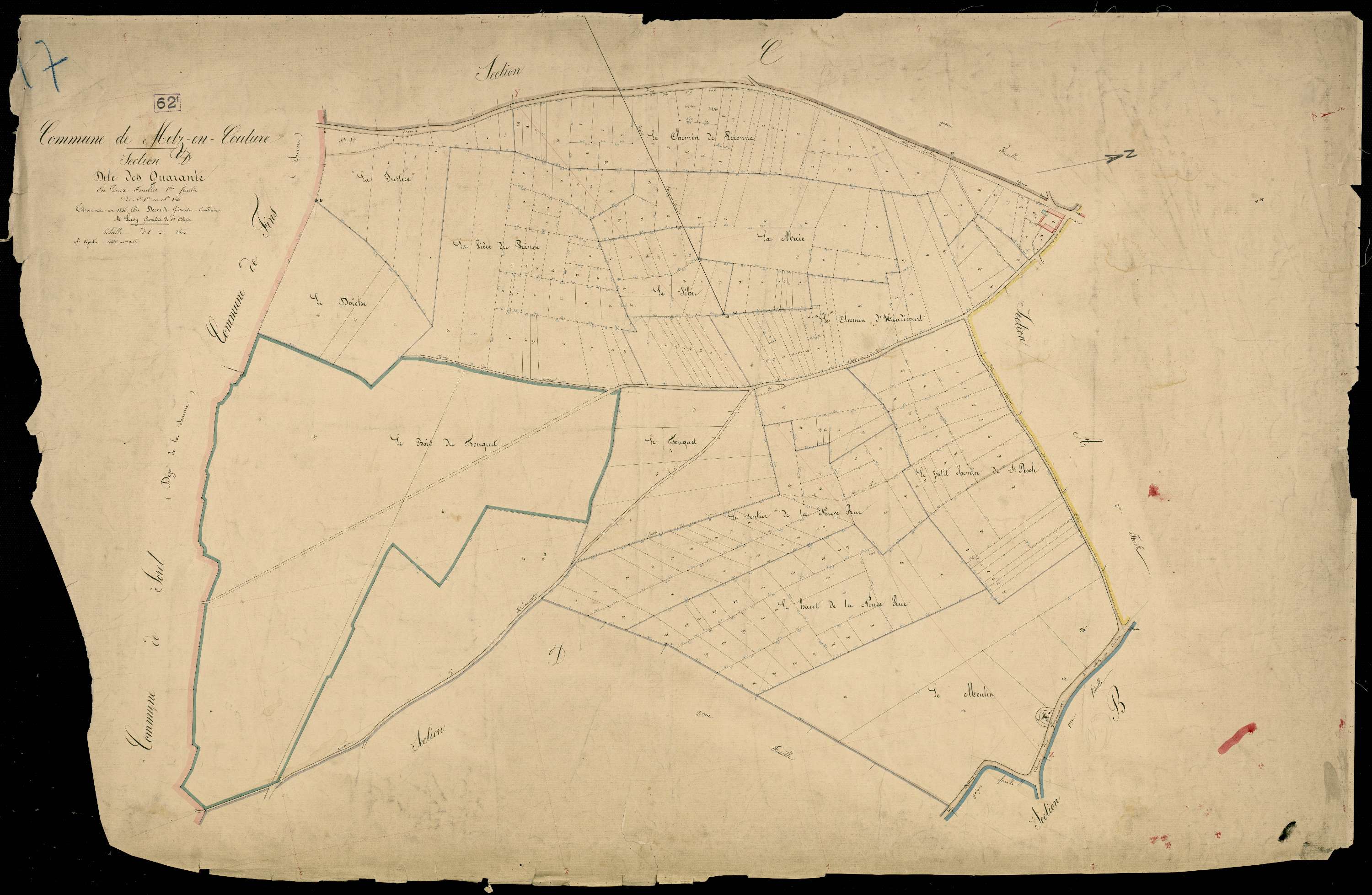 Metz-en-Couture - Section D, 1re feuille