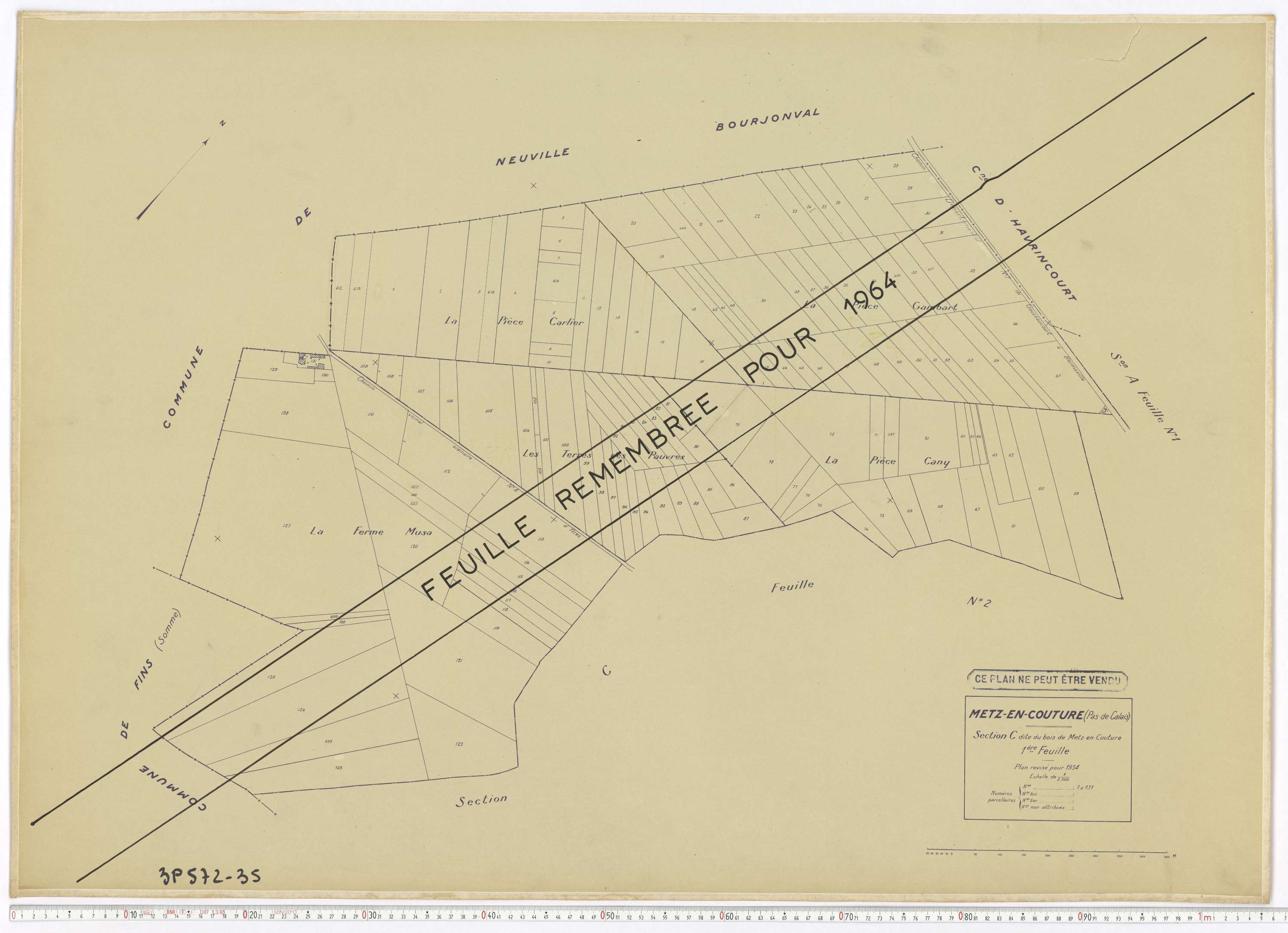 Metz-en-Couture - Section C, feuille 1.