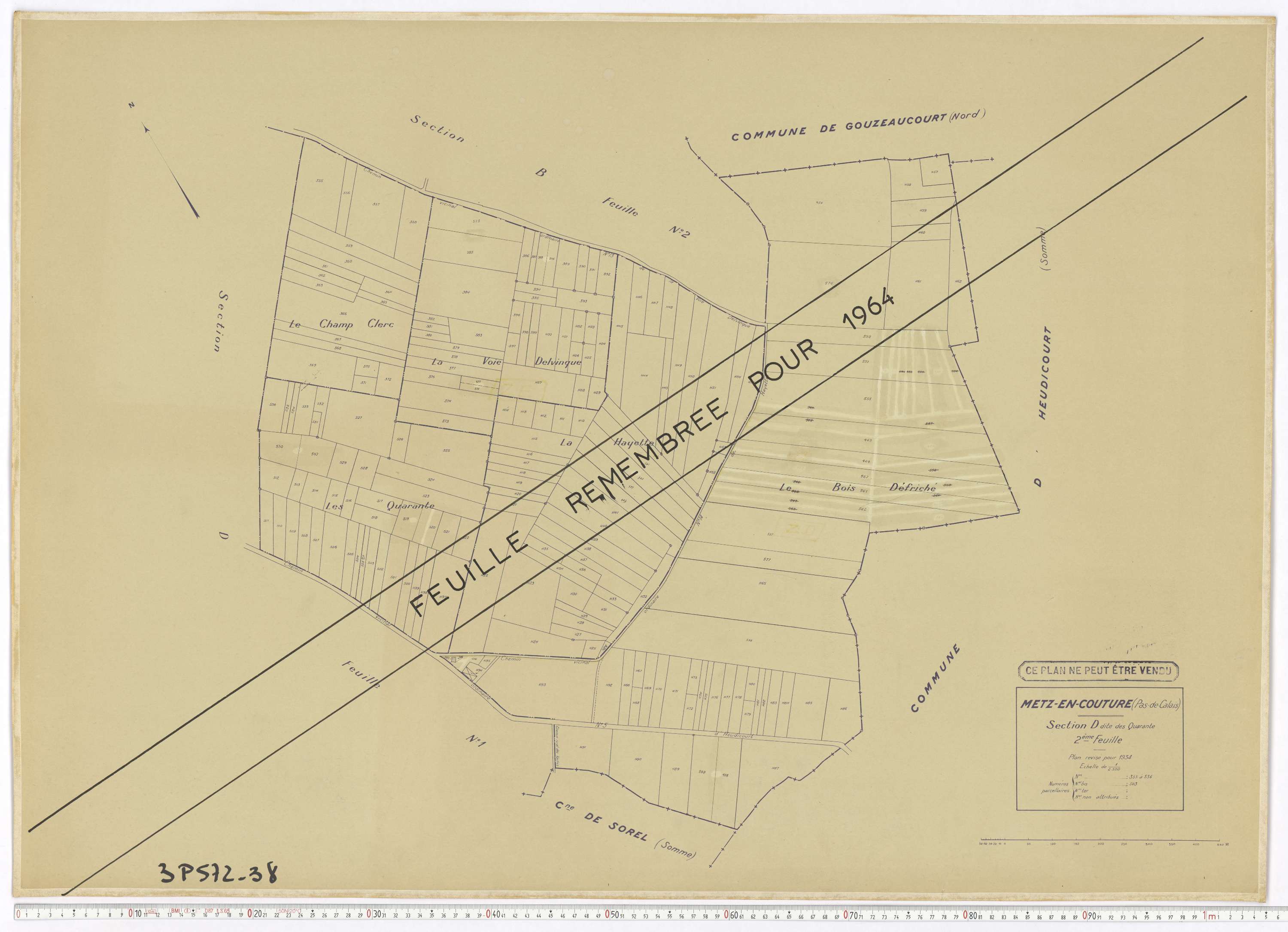 Metz-en-Couture - Section D, feuille 2.