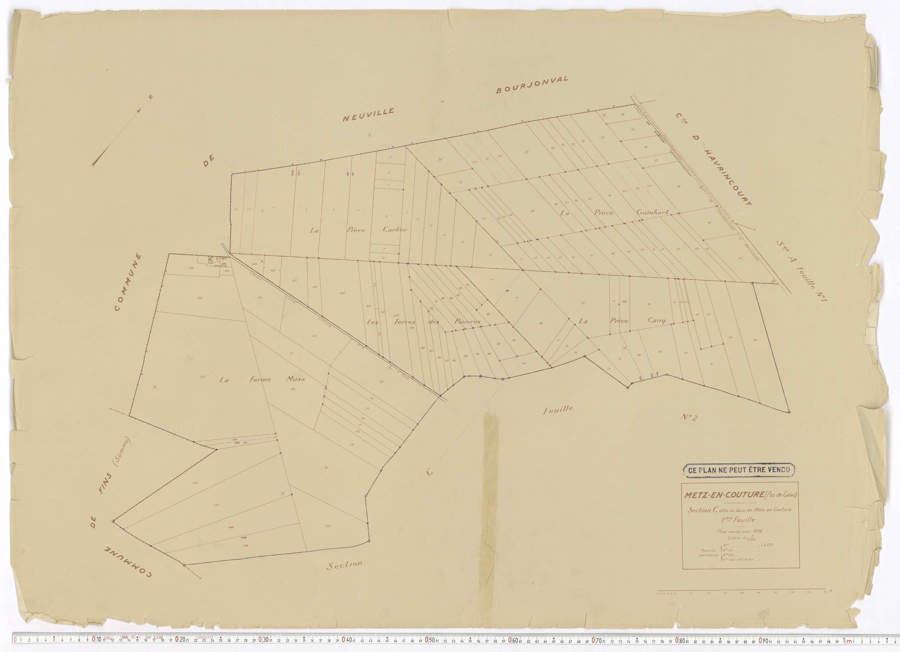 Metz-en-Couture - Section C, feuille 1.