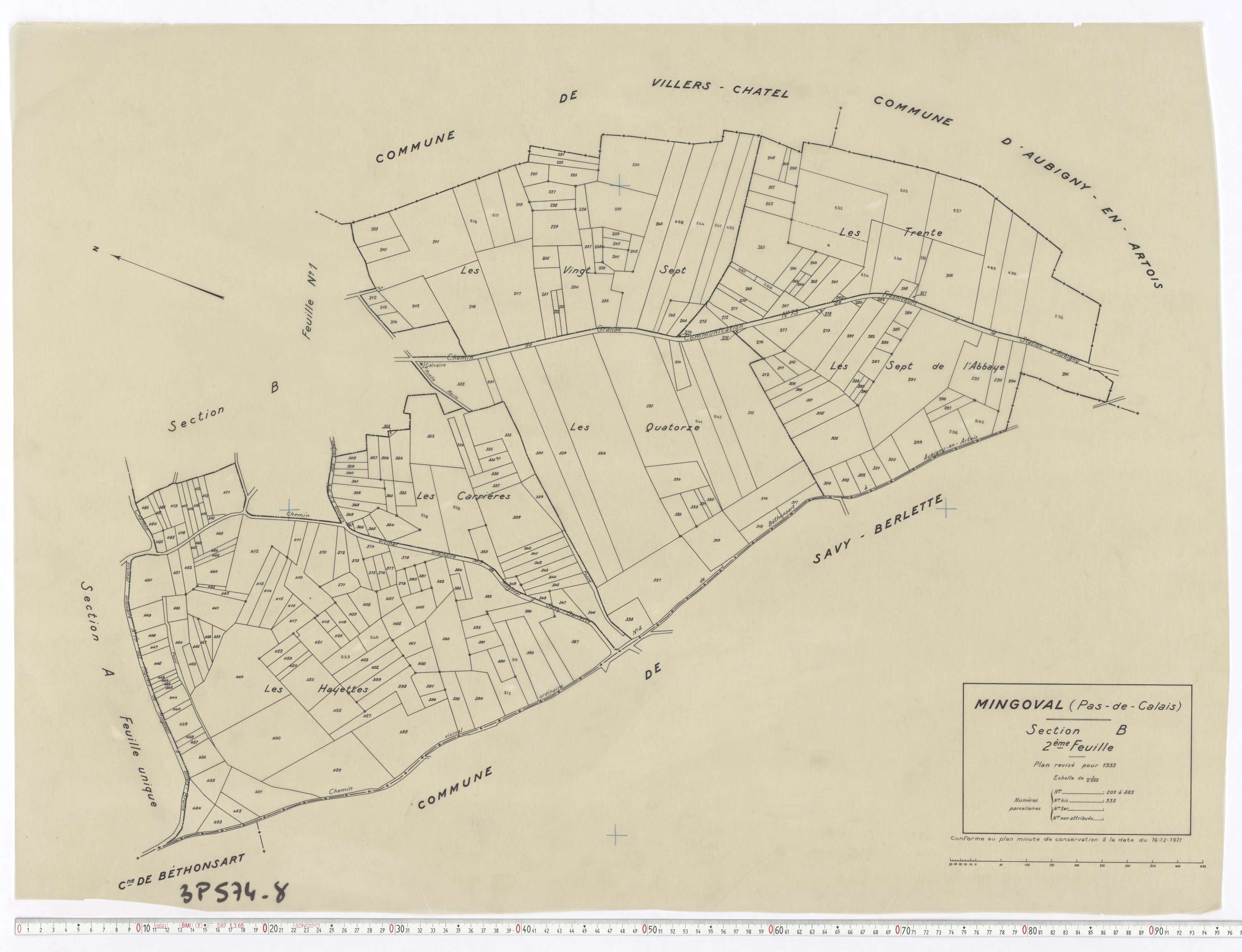 Mingoval - Section B, feuille 2.