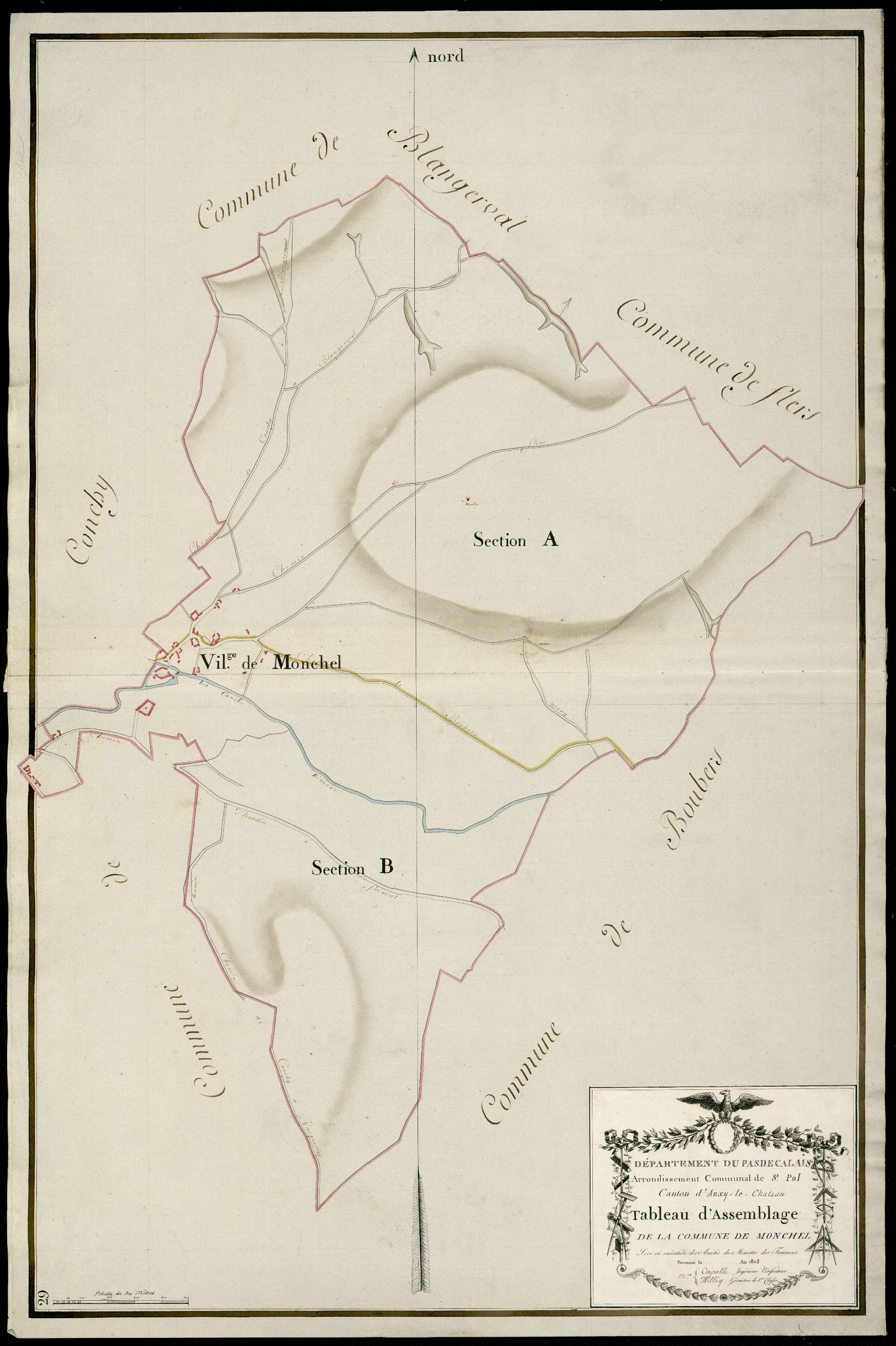 Monchel-sur-Canche - Tableau d'assemblage