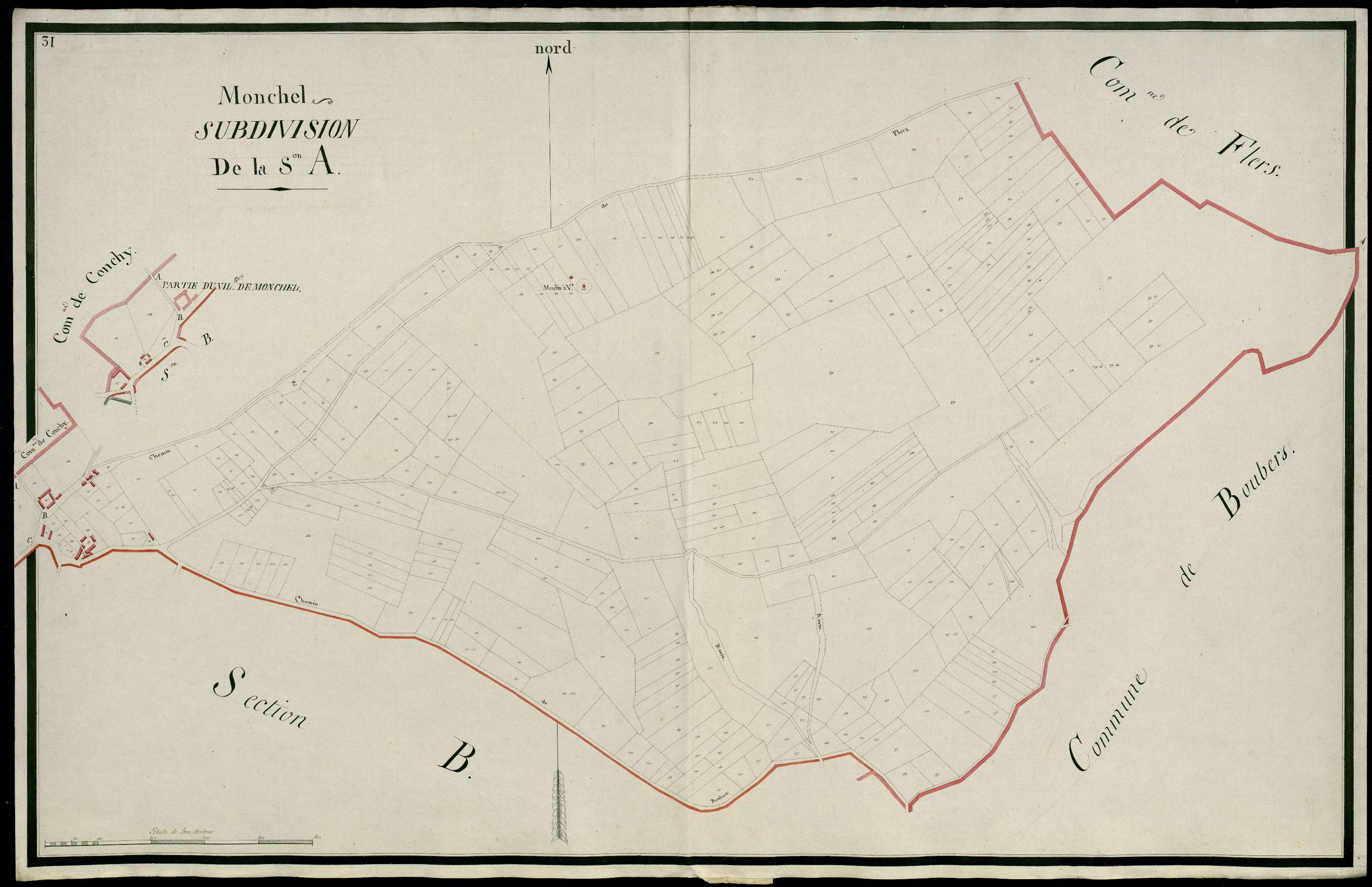 Monchel-sur-Canche - Section A, 2e feuille