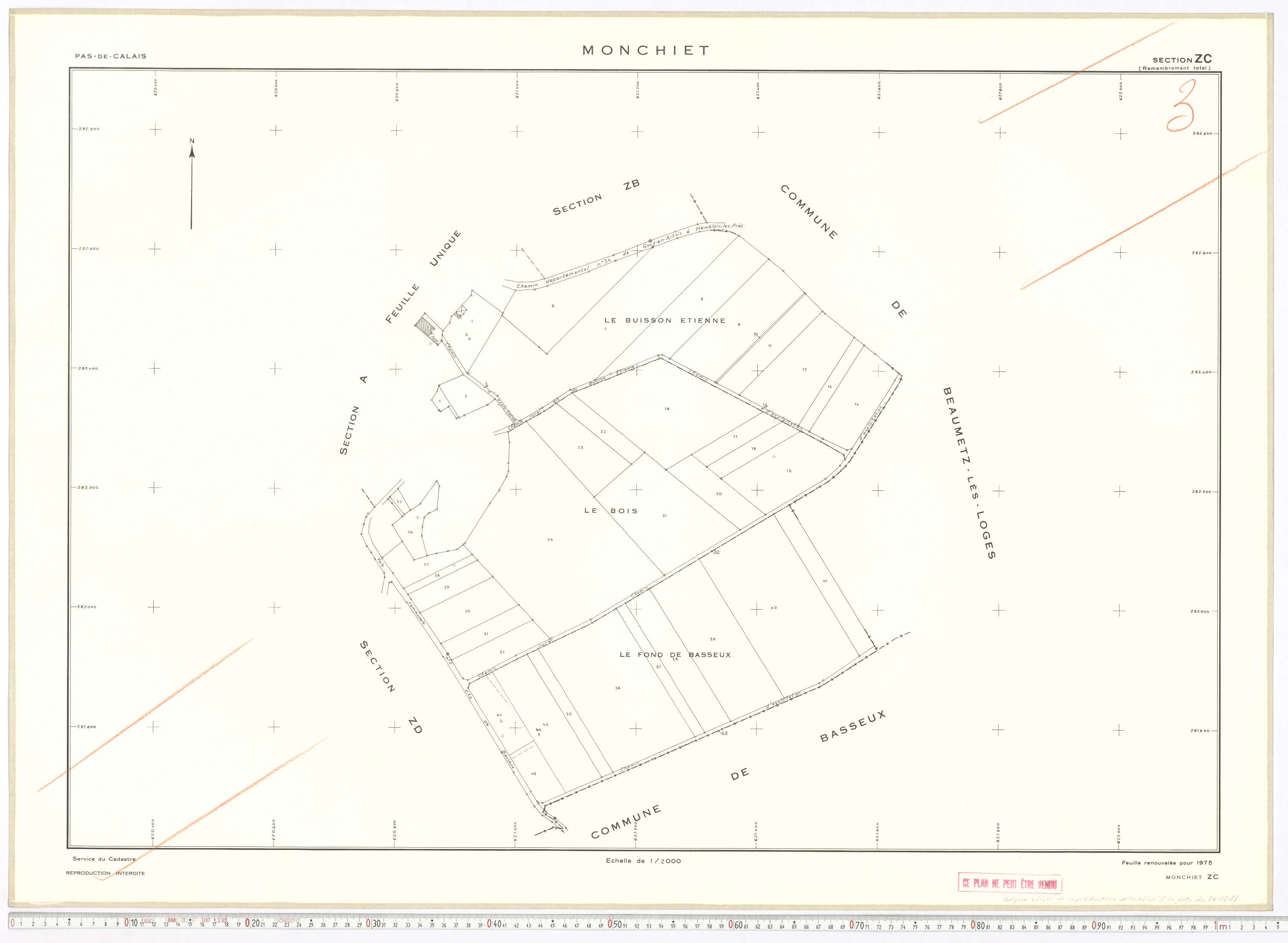 Monchiet - Section ZD.