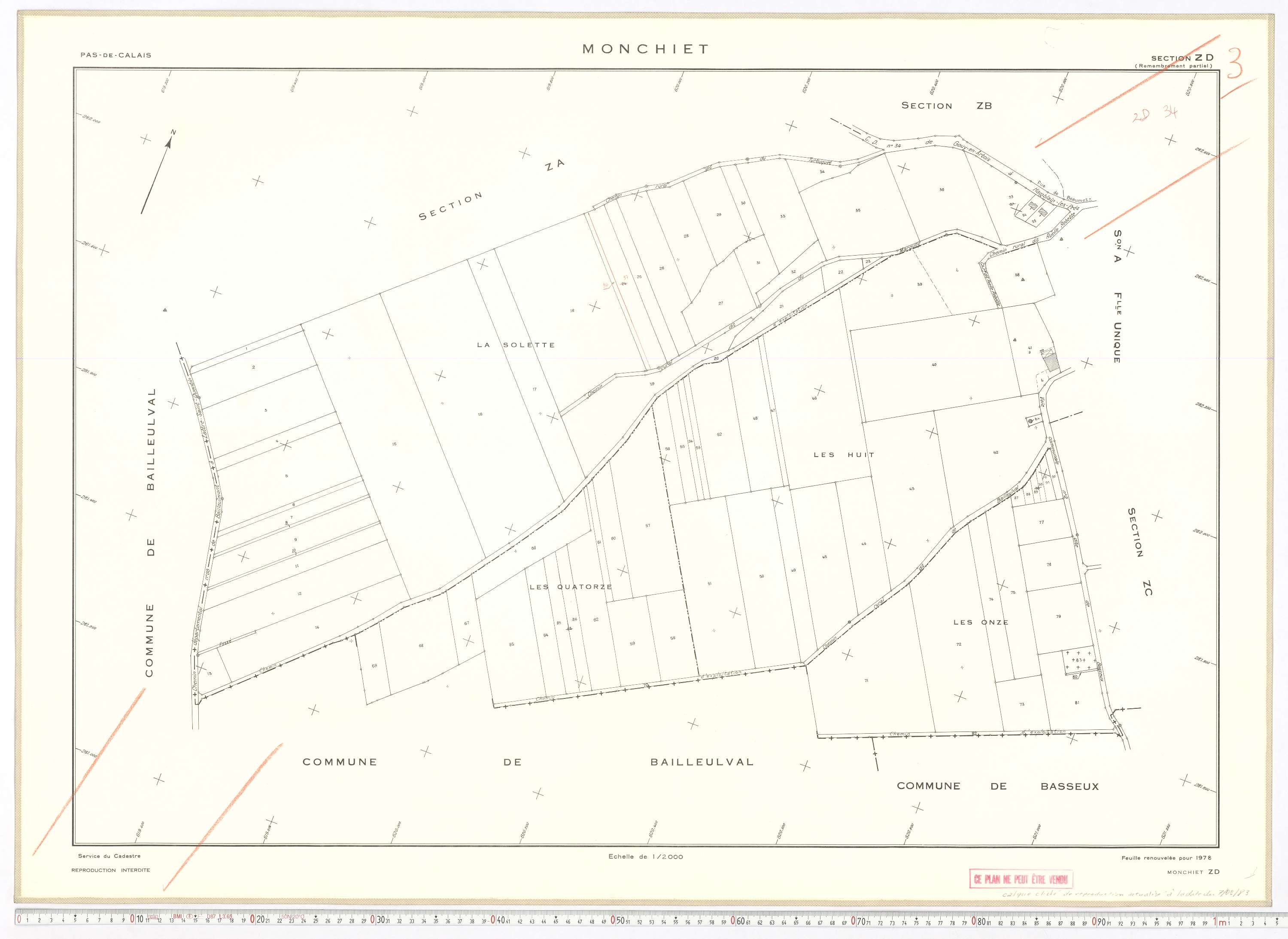 Monchiet - Section ZD.