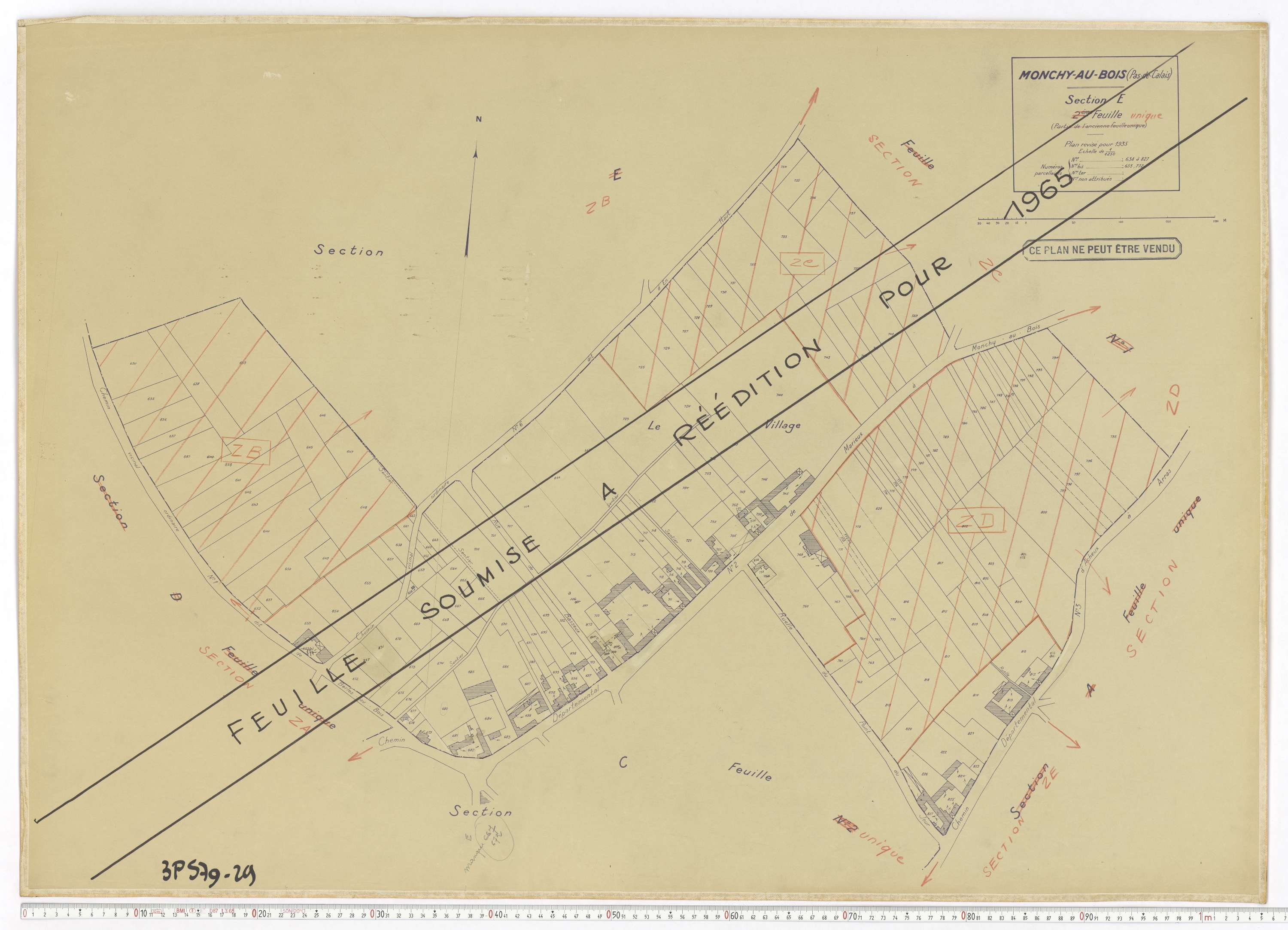 Monchy-au-Bois - Section E, feuille 2.