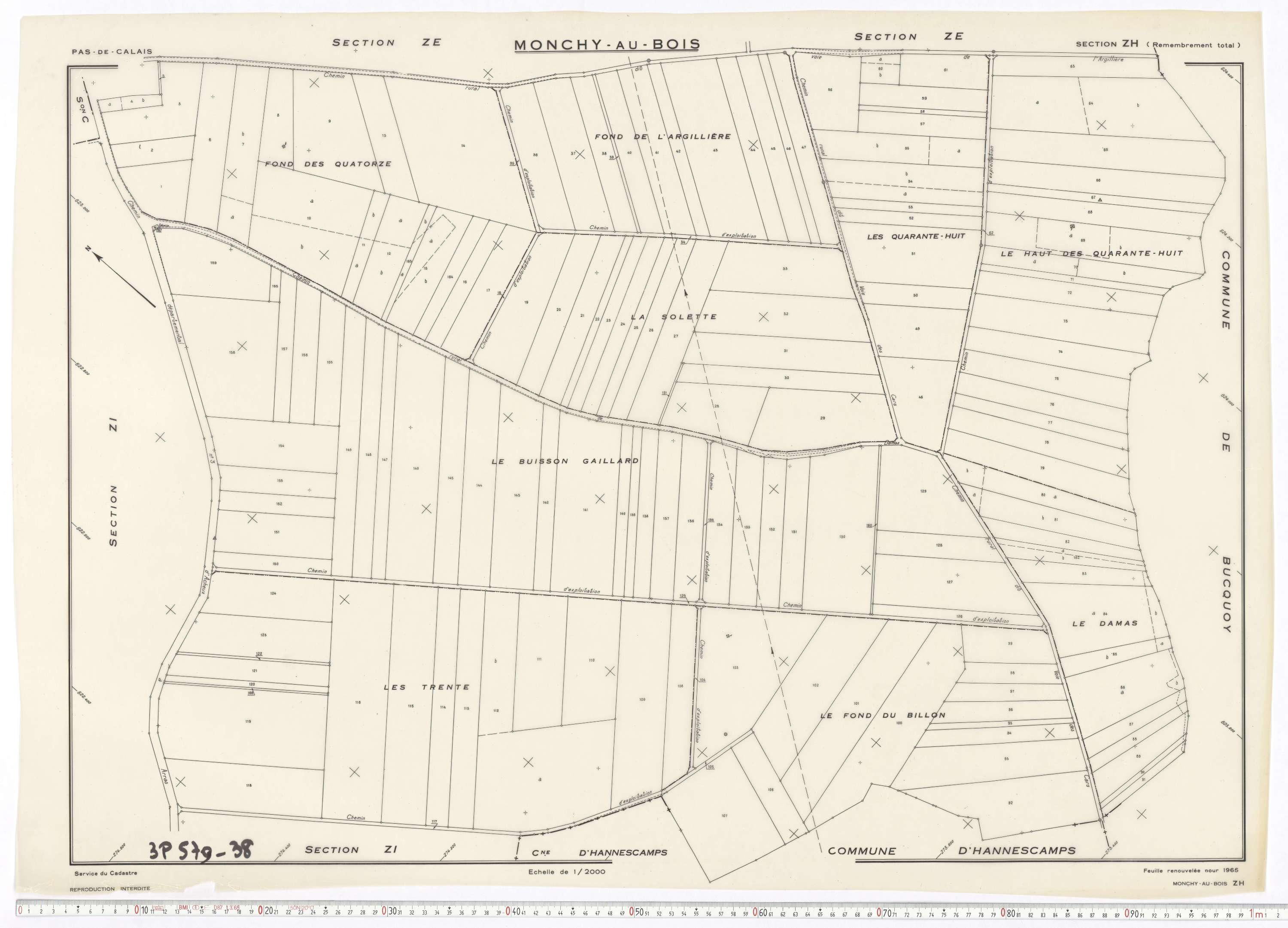 Monchy-au-Bois - Section ZH.