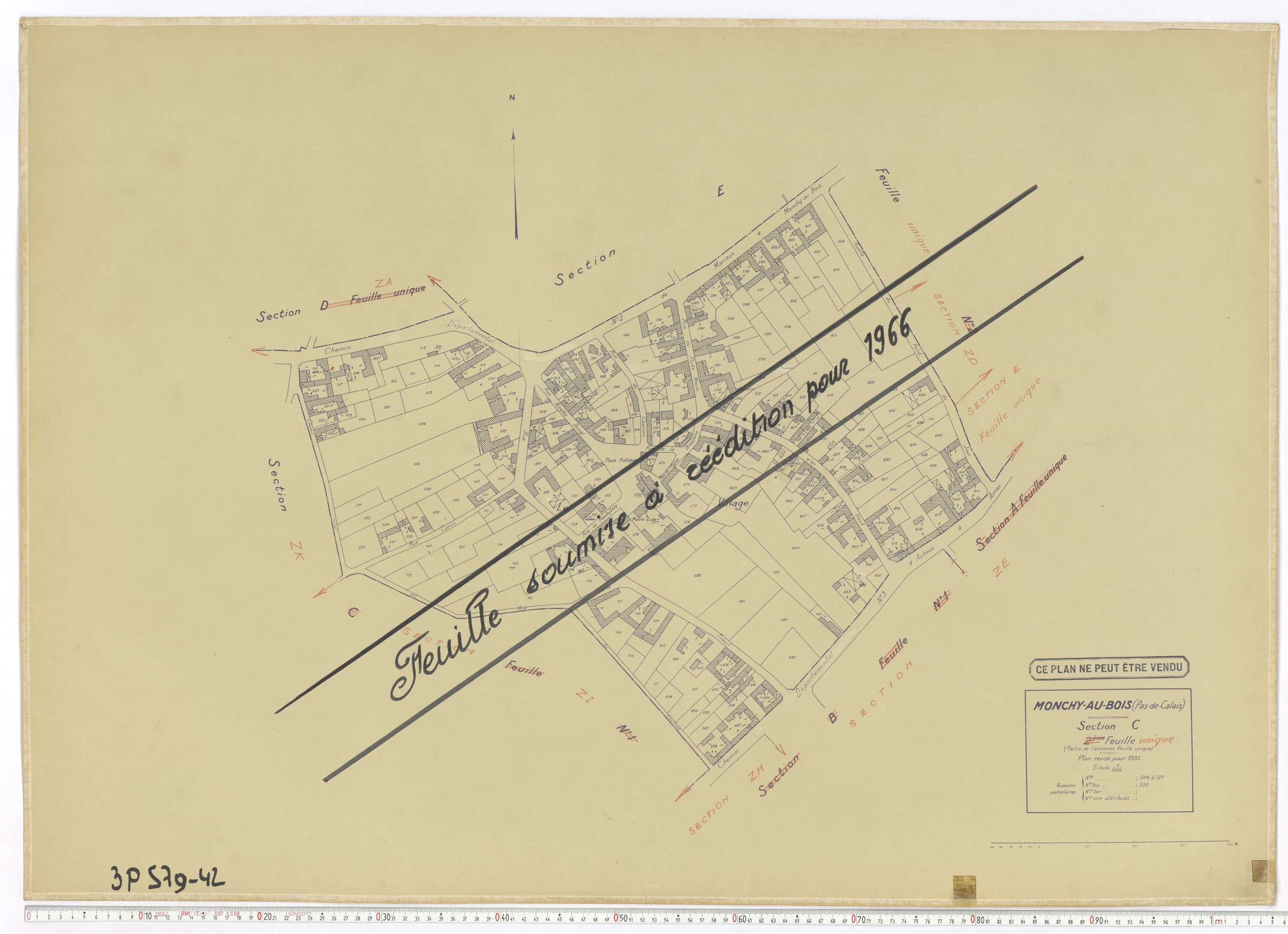 Monchy-au-Bois - Section C, feuille 2.