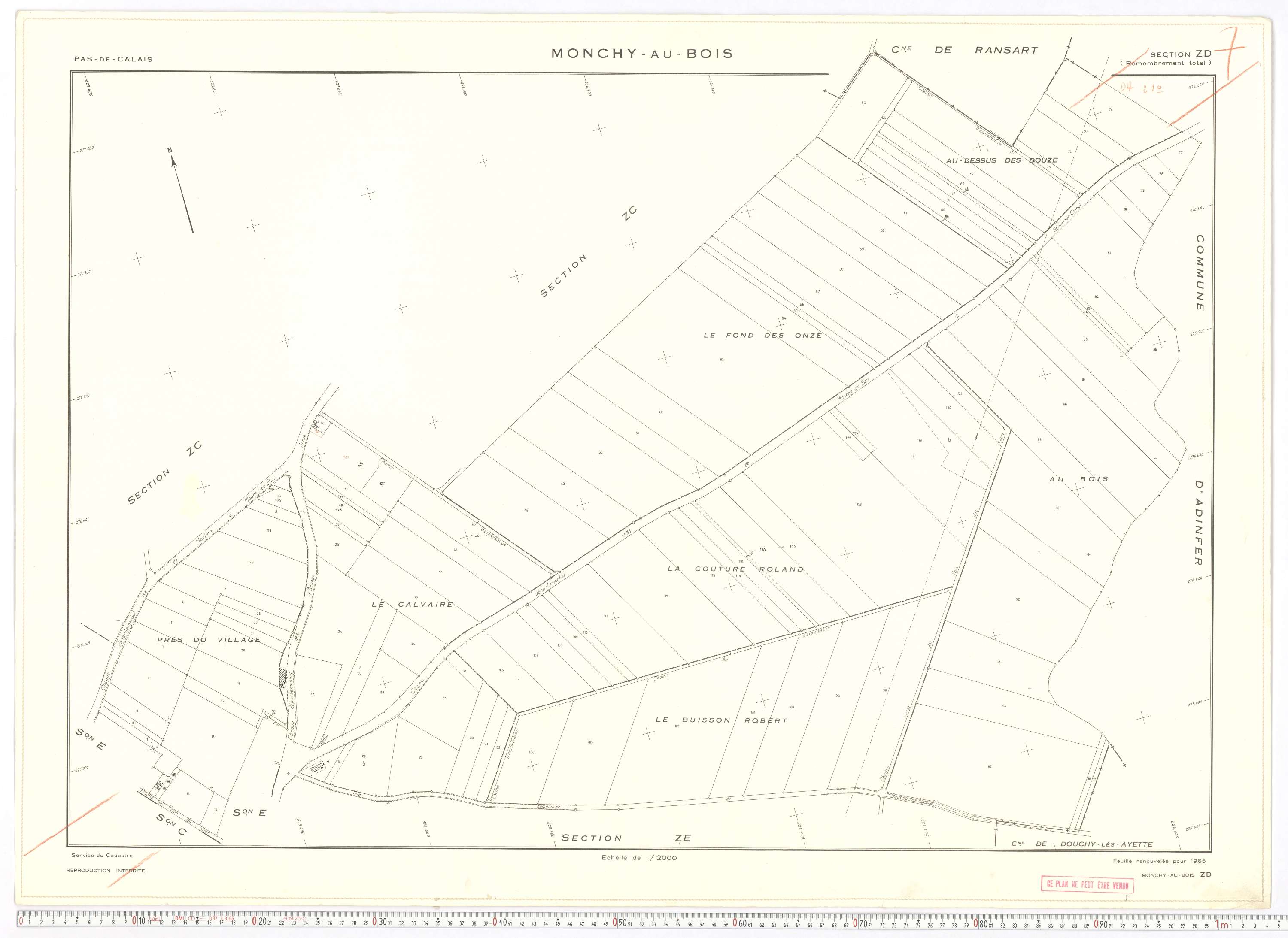 Monchy-au-Bois - Section ZD.