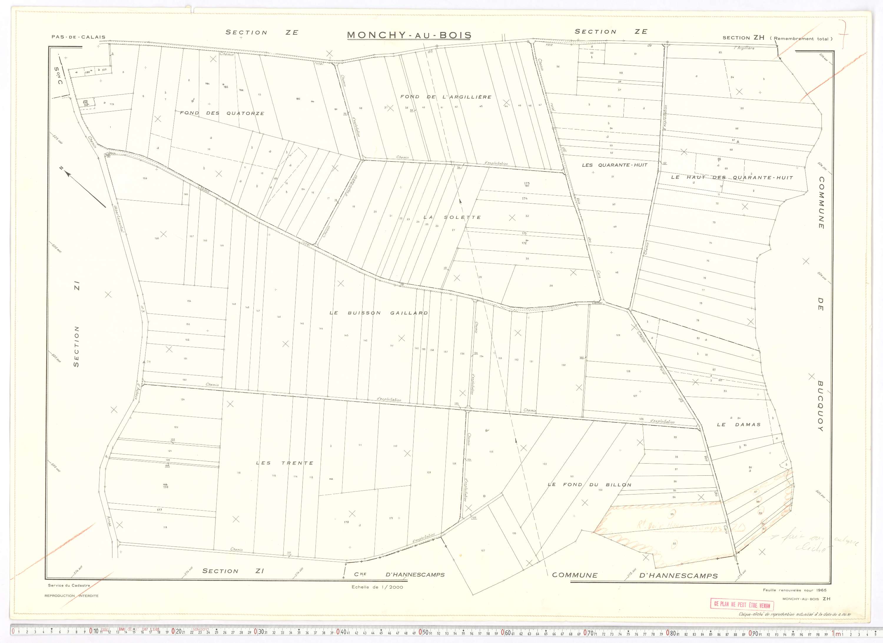 Monchy-au-Bois - Section ZH.