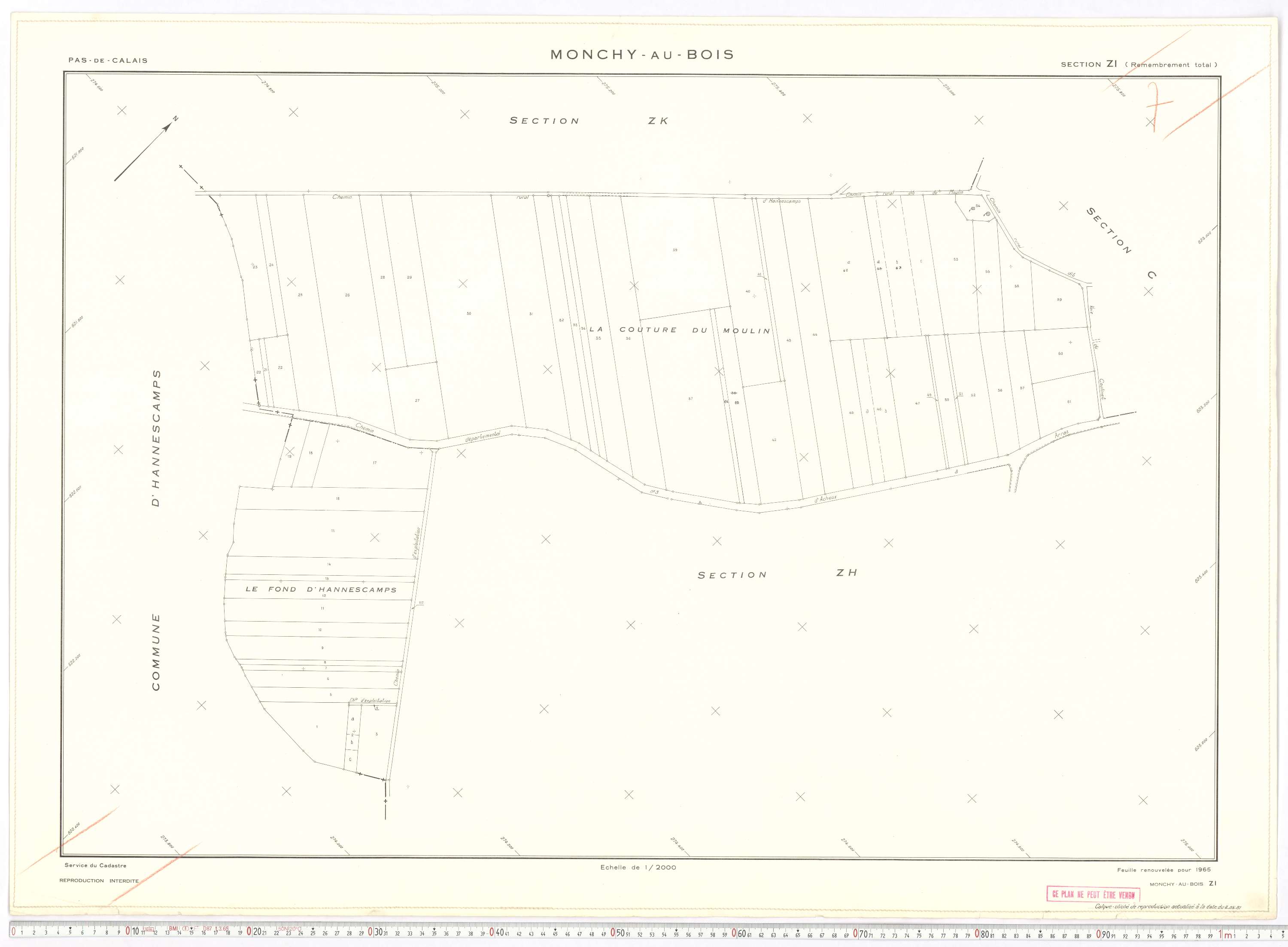 Monchy-au-Bois - Section ZI.