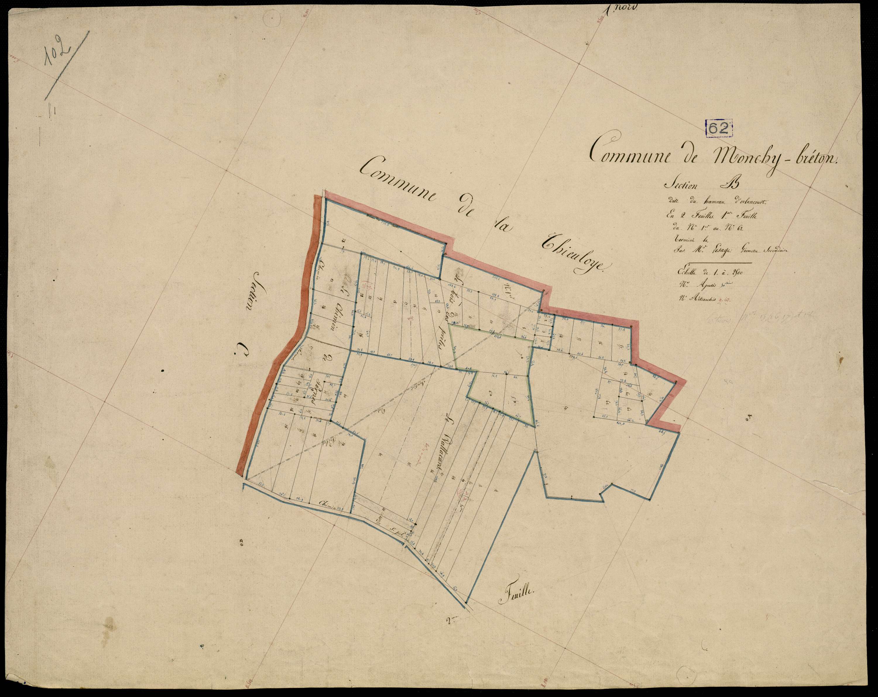 Monchy-Breton - Section B, 1re feuille