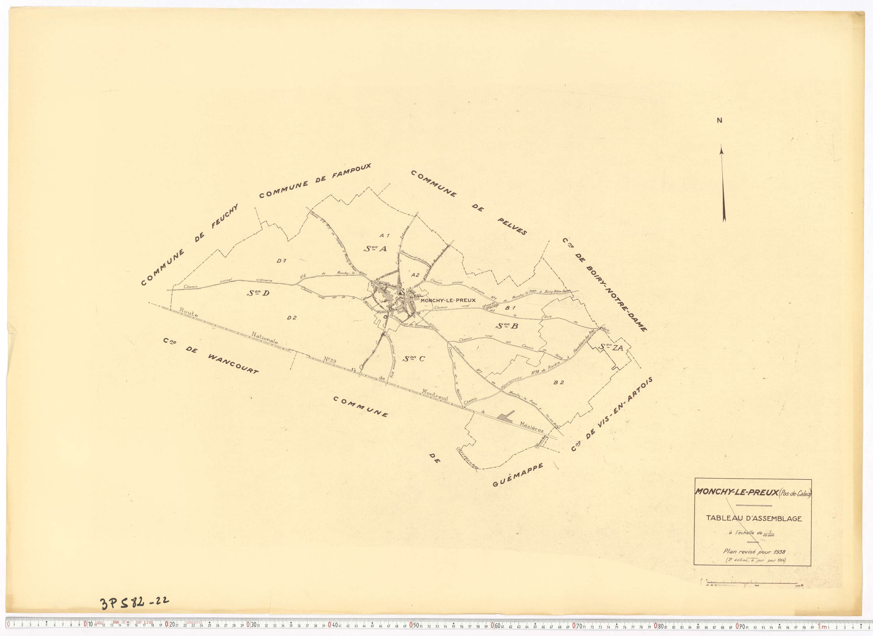 Monchy-le-Preux - Tableau d'assemblage.