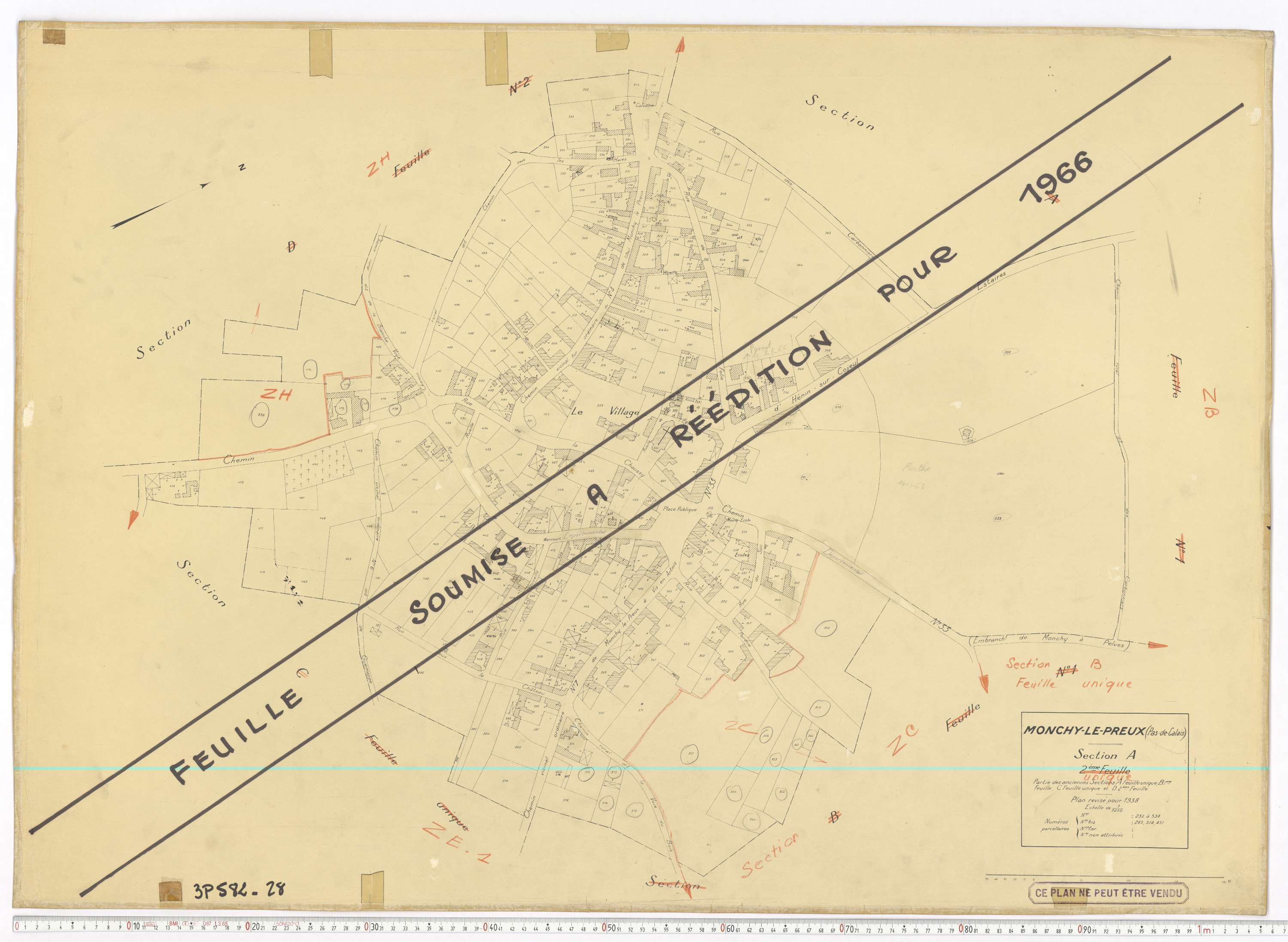 Monchy-le-Preux - Section A, feuille 2.
