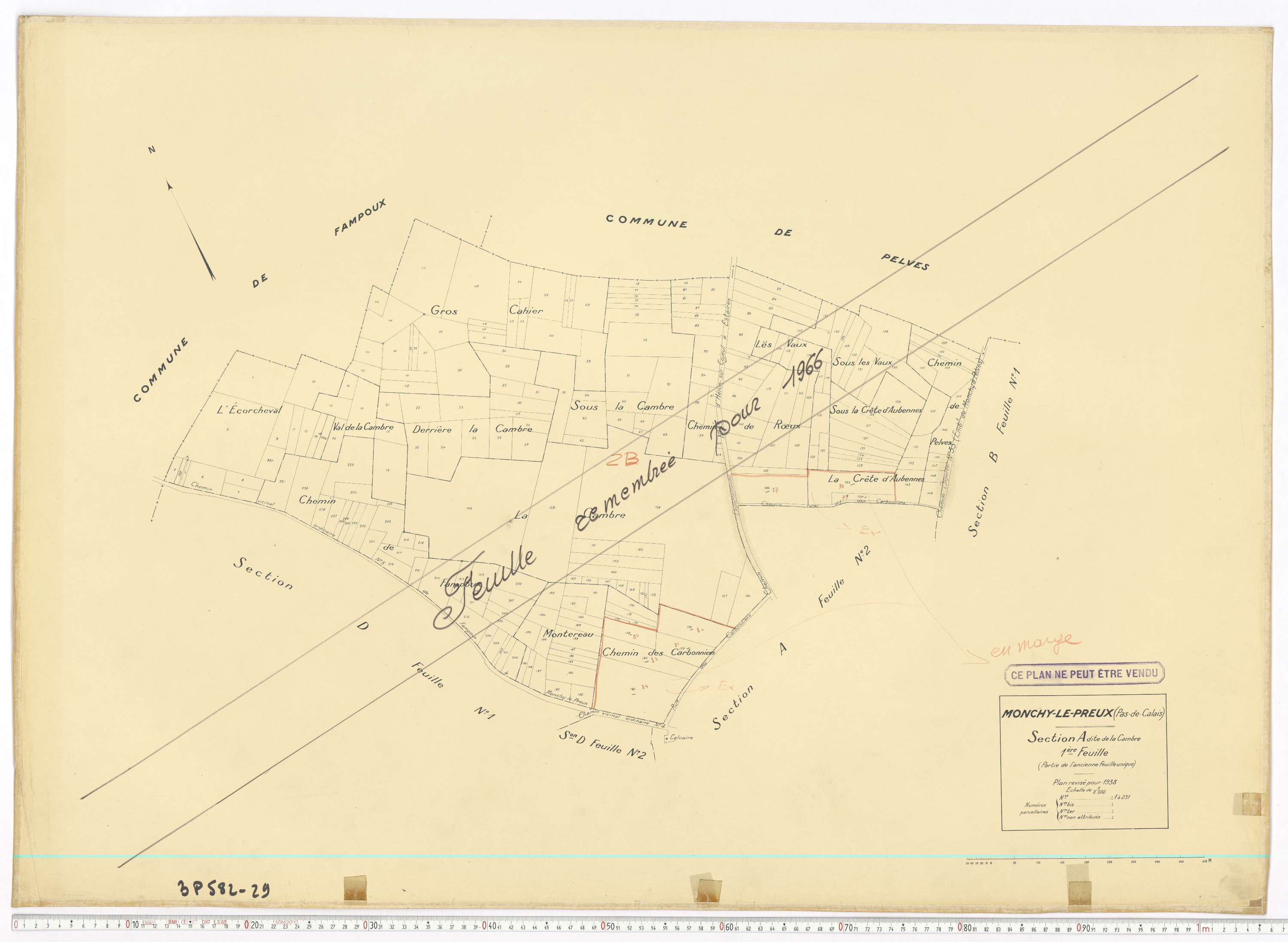 Monchy-le-Preux - Section A, feuille 1.