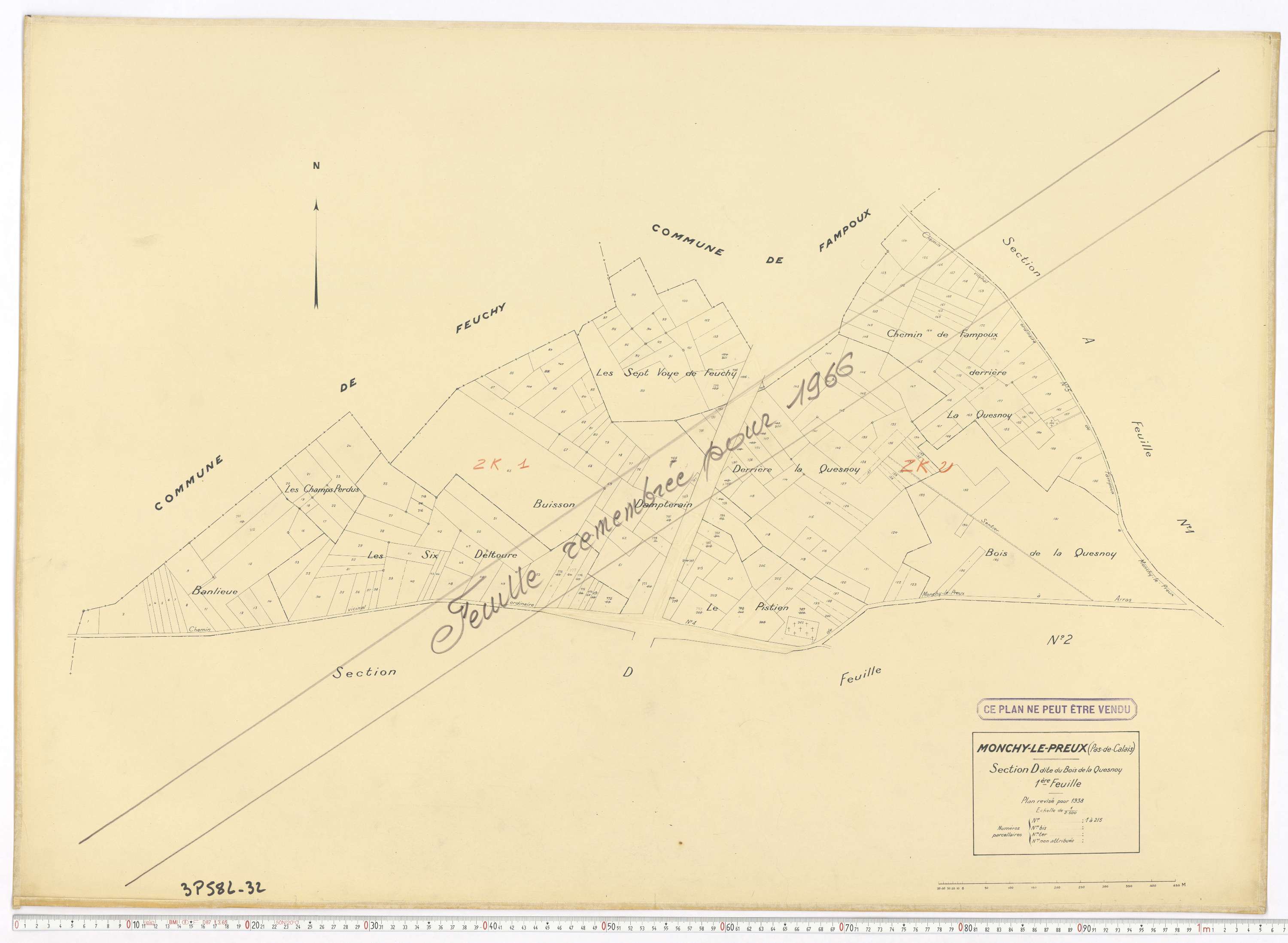 Monchy-le-Preux - Section D, feuille 1.