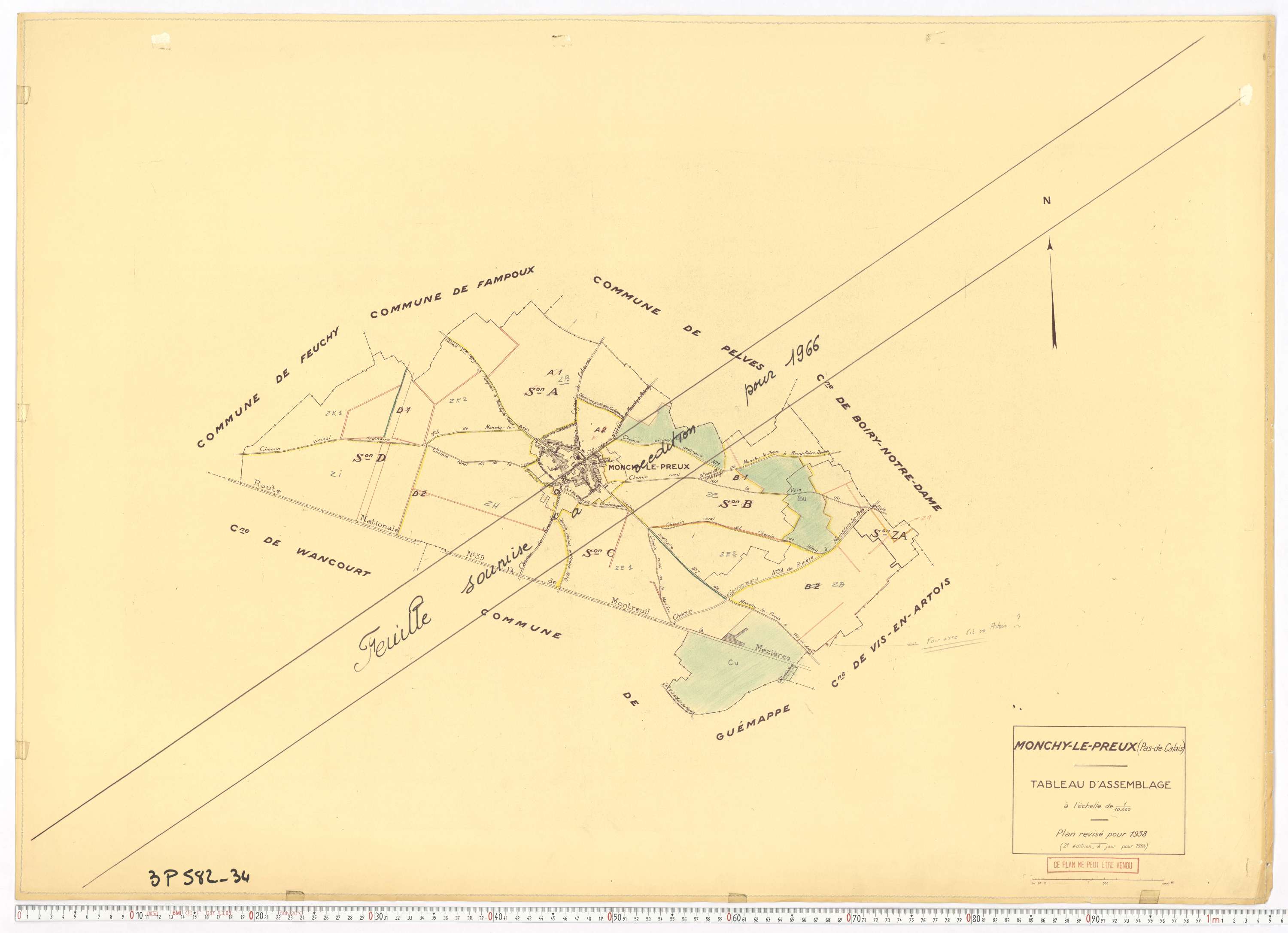 Monchy-le-Preux - Tableau d'assemblage.