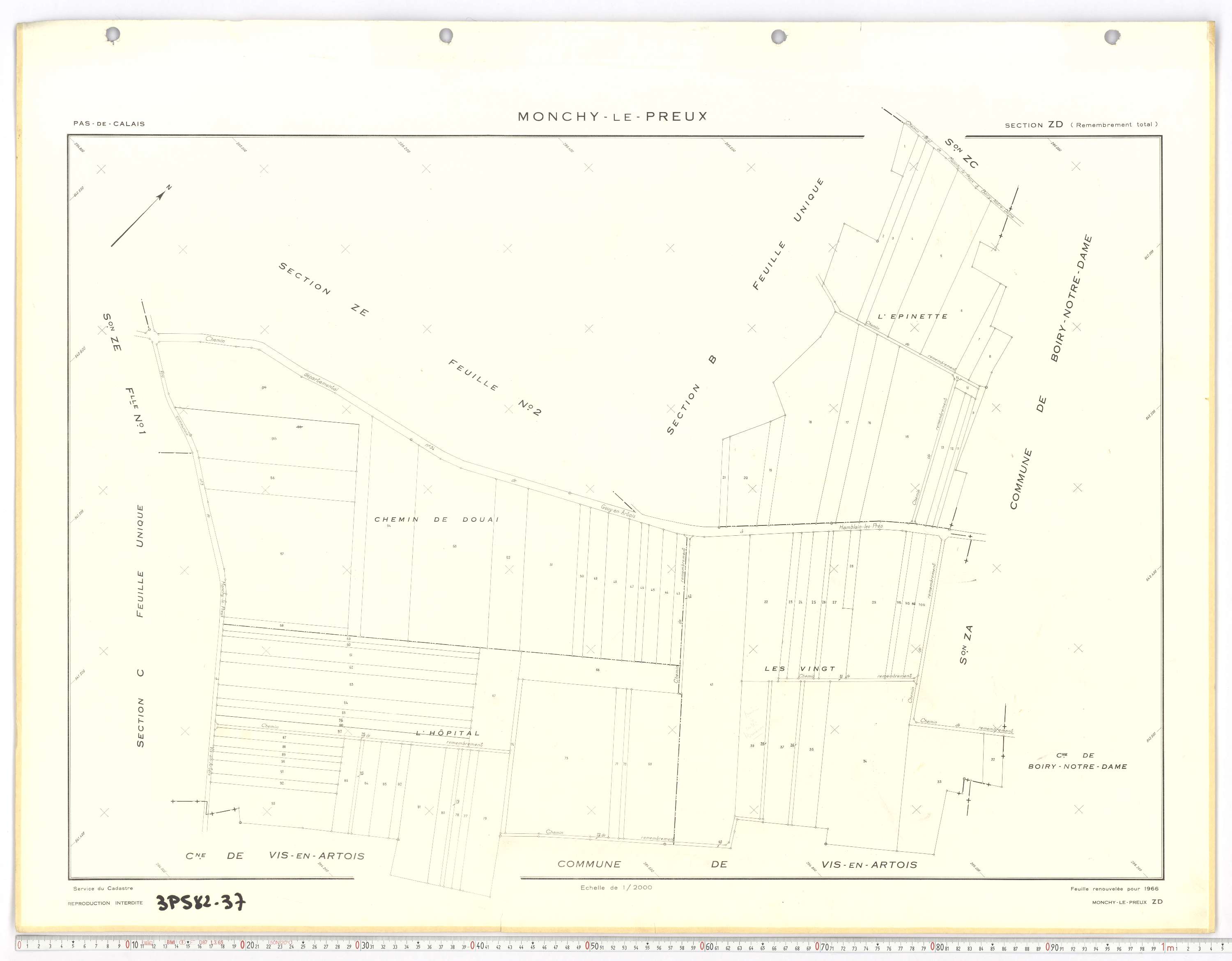 Monchy-le-Preux - Section ZD.