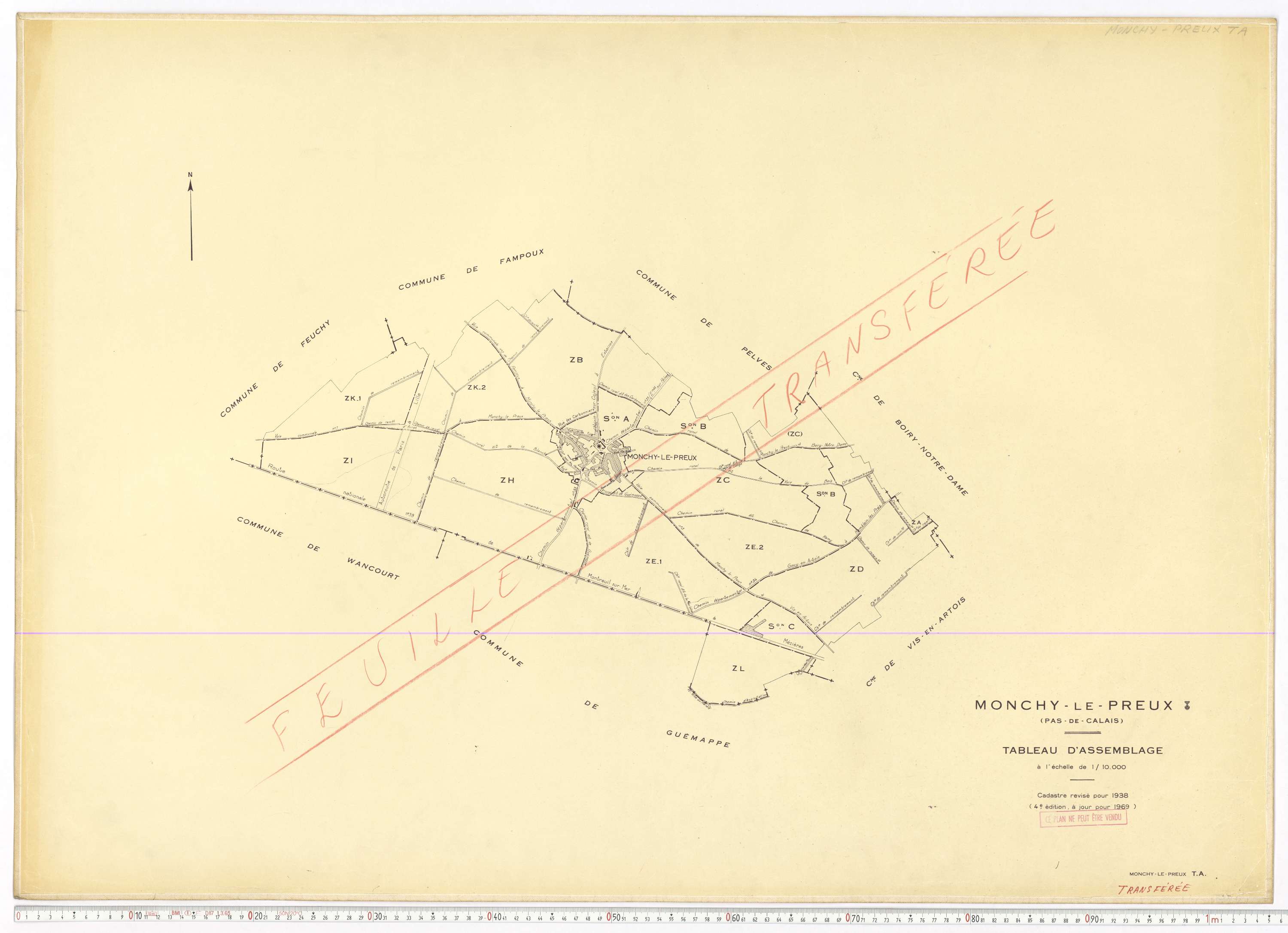 Monchy-le-Preux - Tableau d'assemblage.