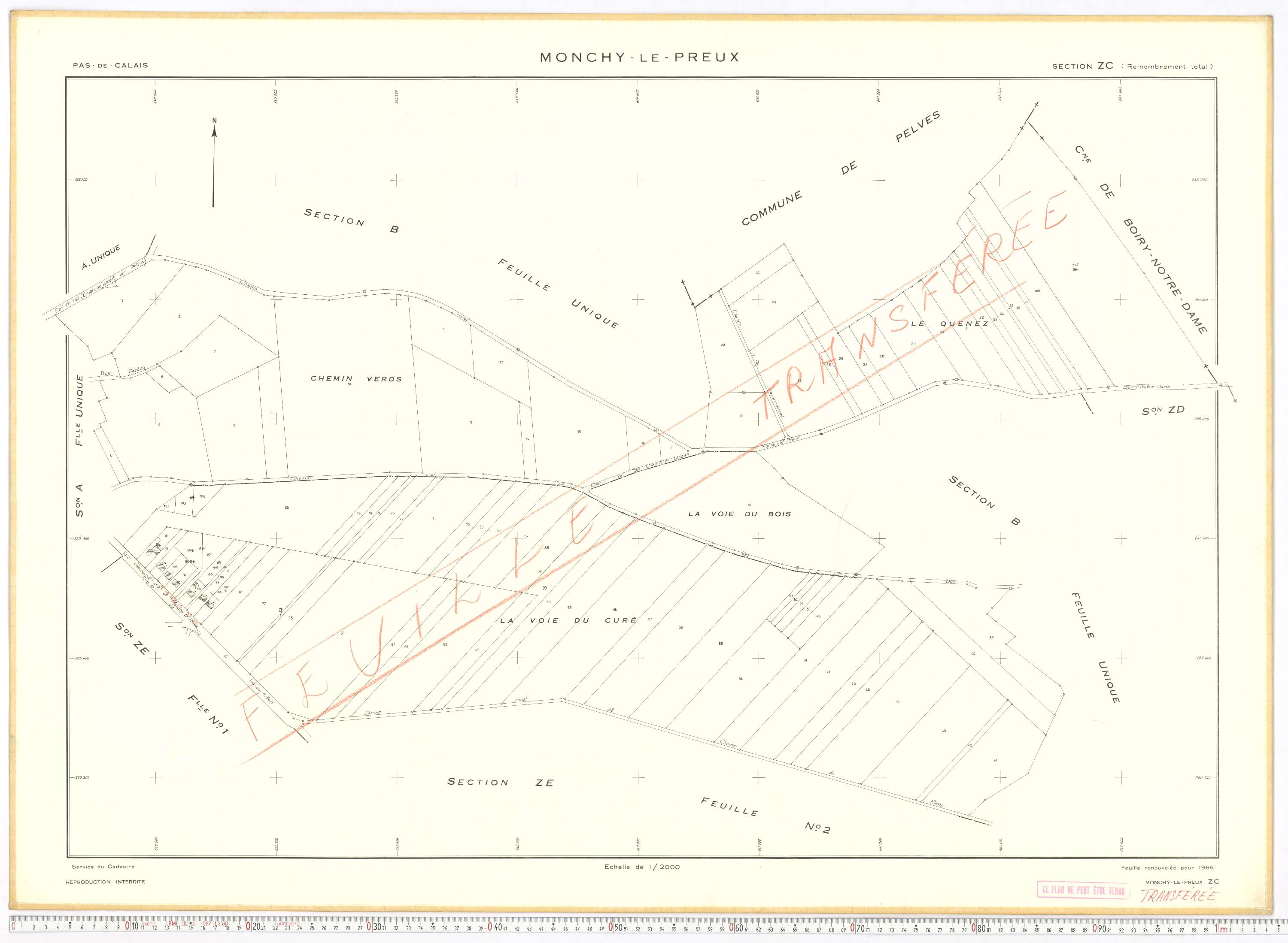 Monchy-le-Preux - Section ZC.