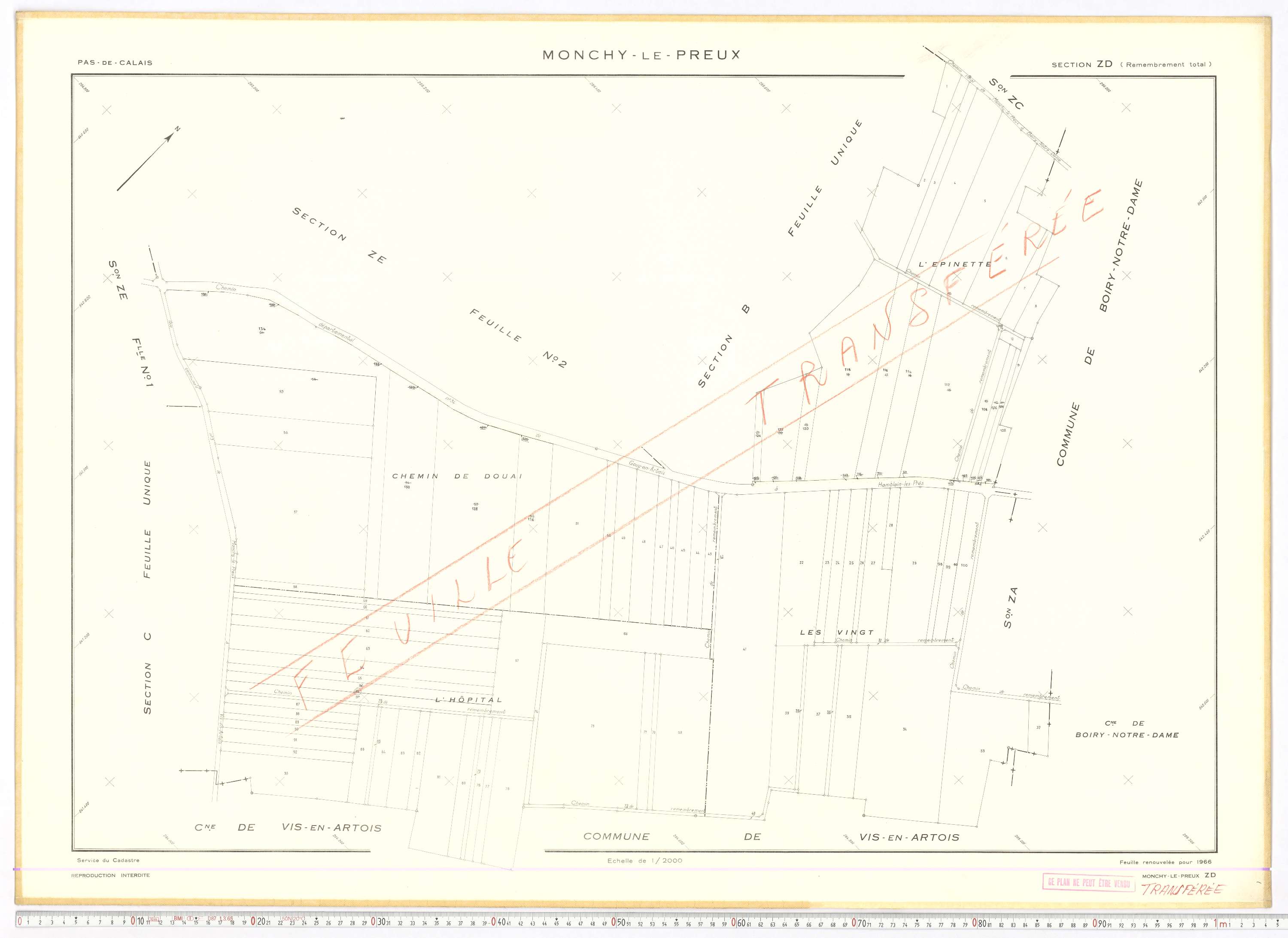 Monchy-le-Preux - Section ZD.