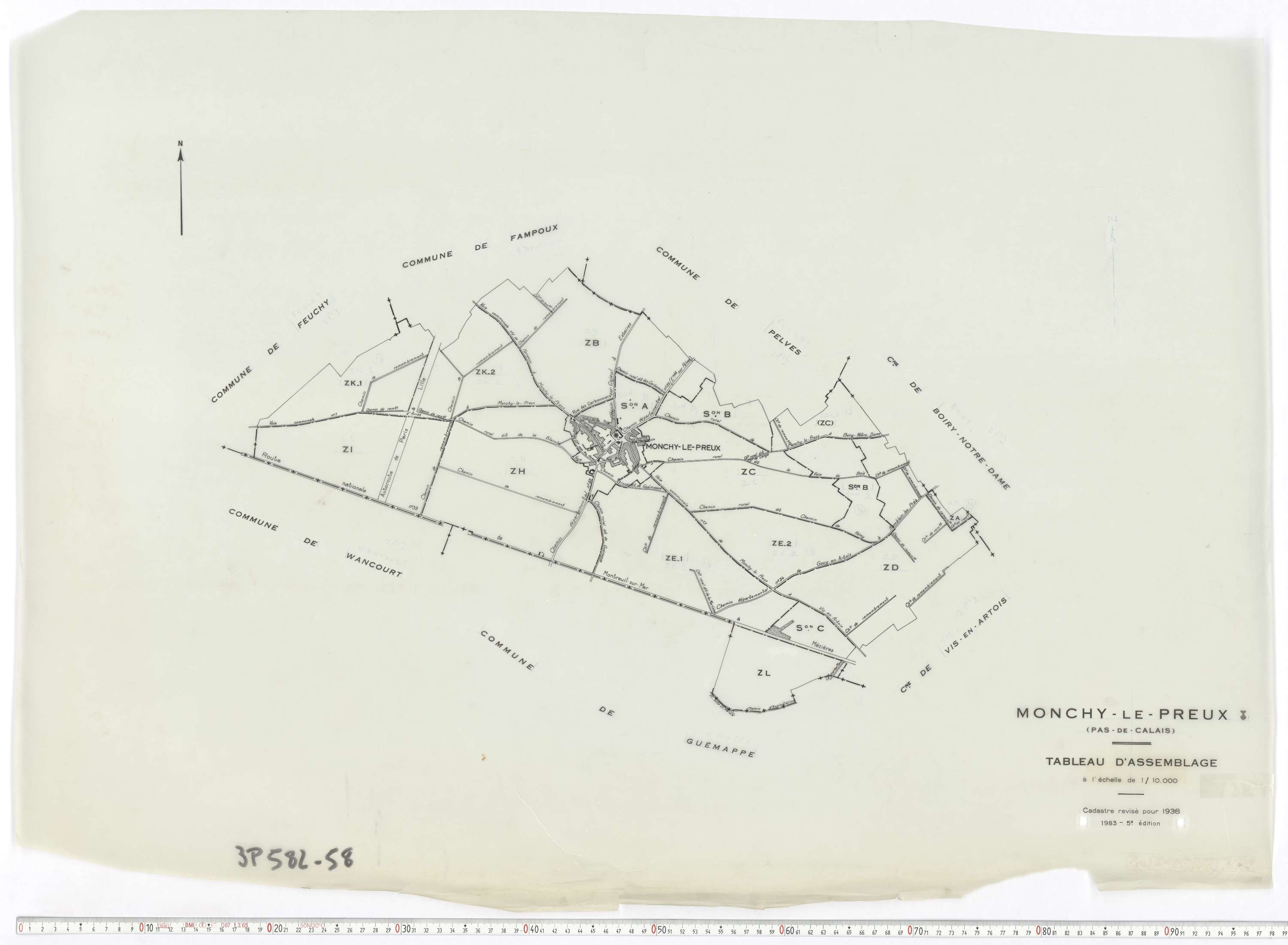 Monchy-le-Preux - Tableau d'assemblage.