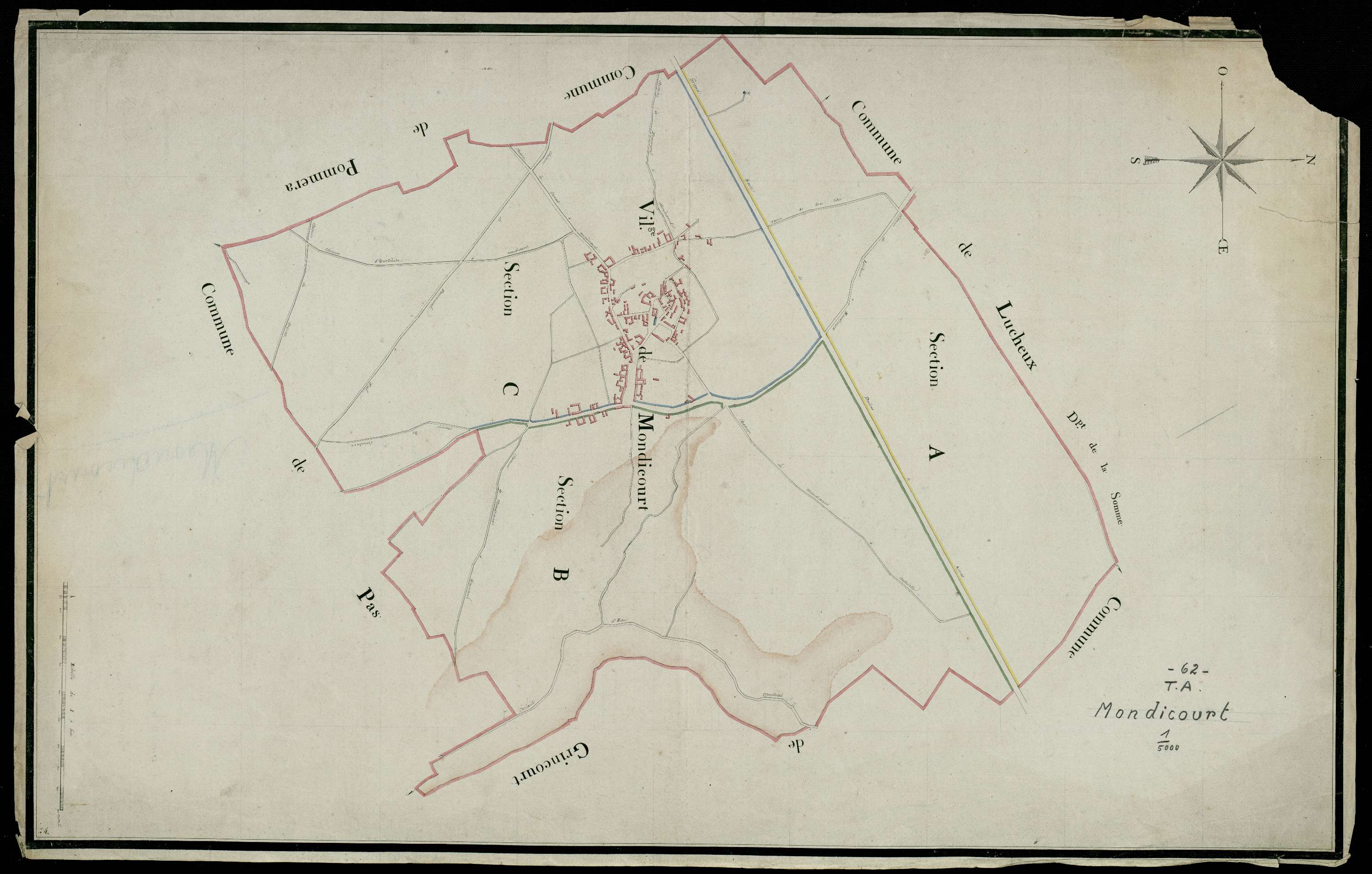 Mondicourt - Tableau d'assemblage