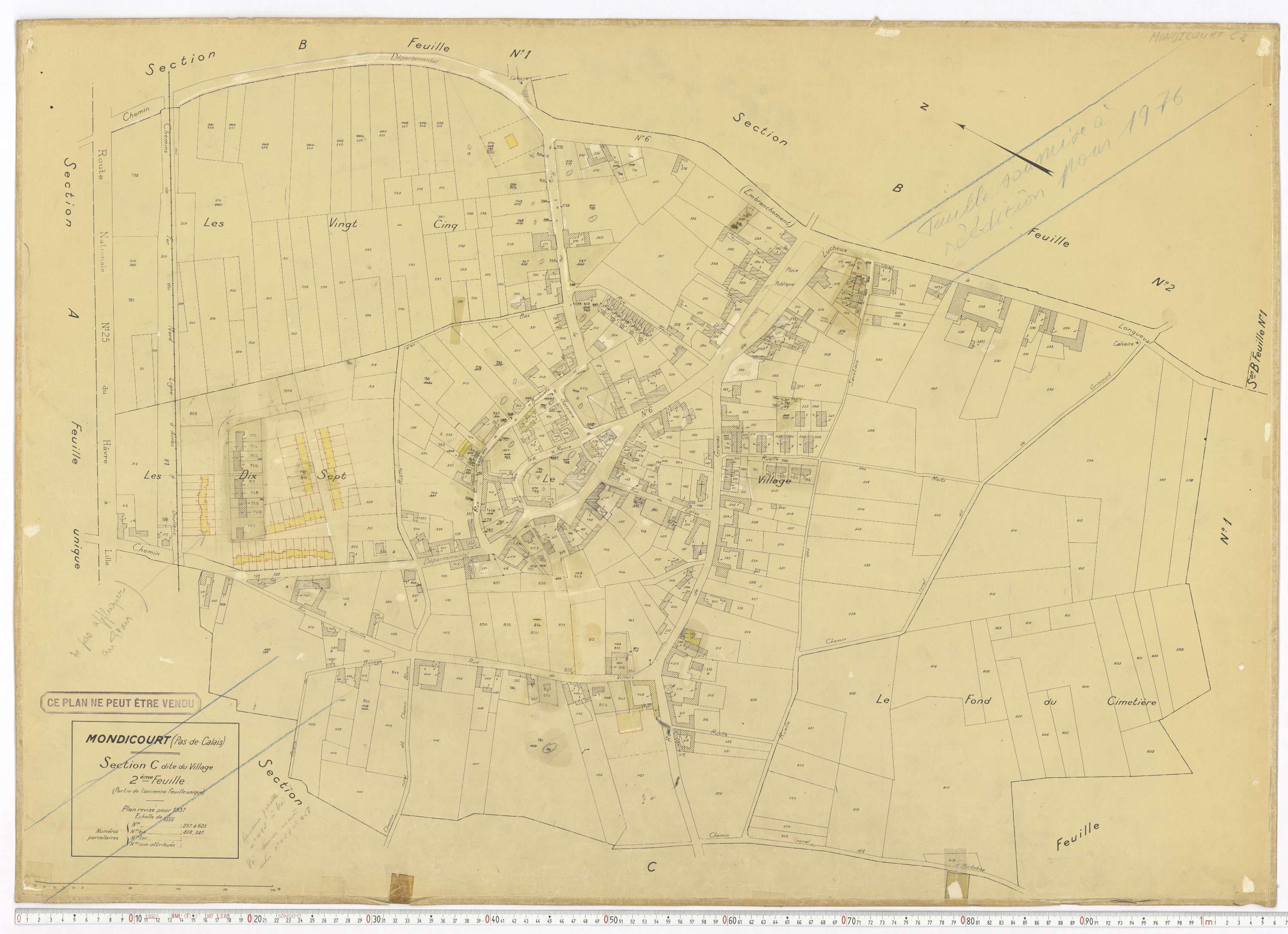Mondicourt - Section C, feuille 2.
