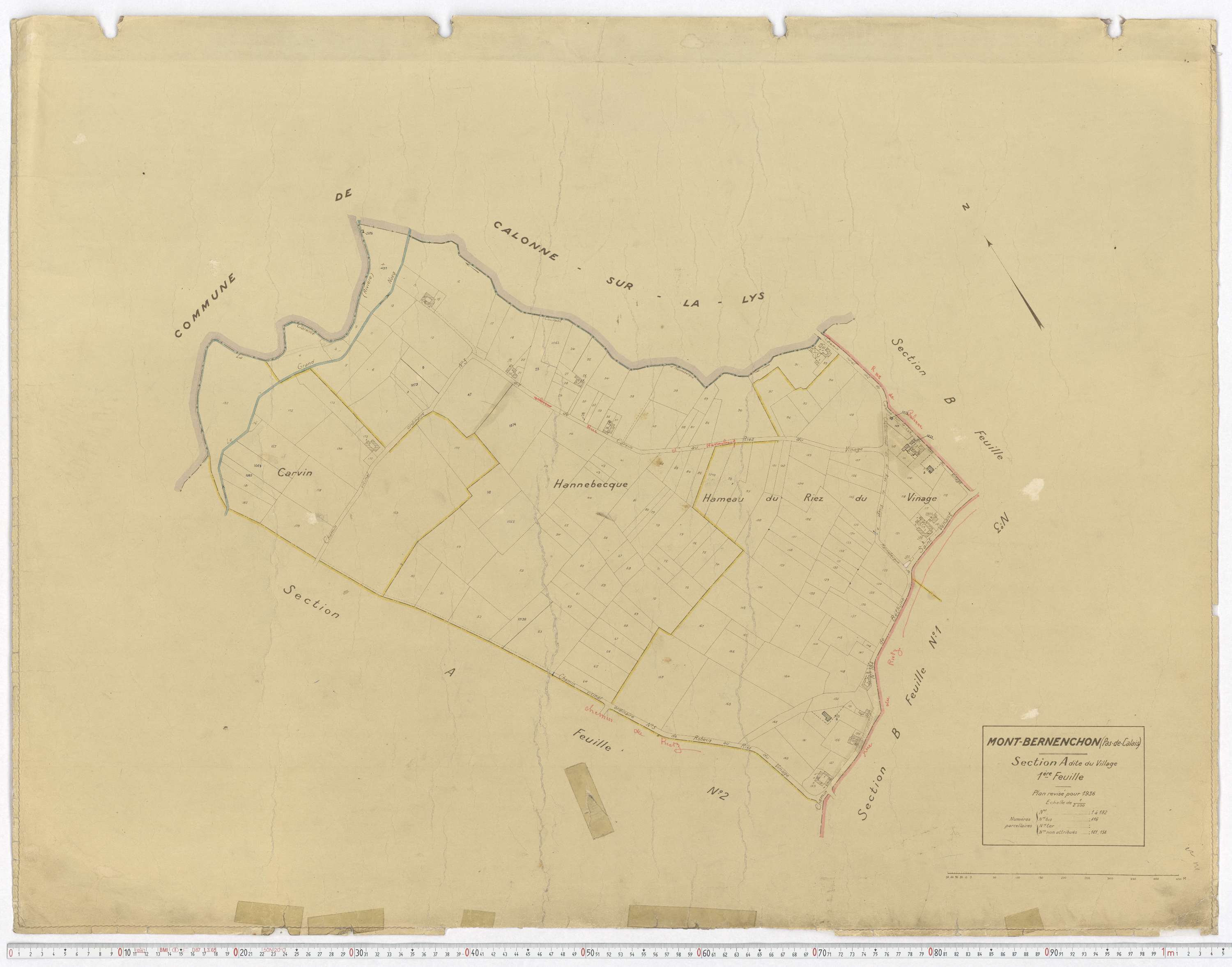 Mont-Bernanchon - Section A, feuille 1.