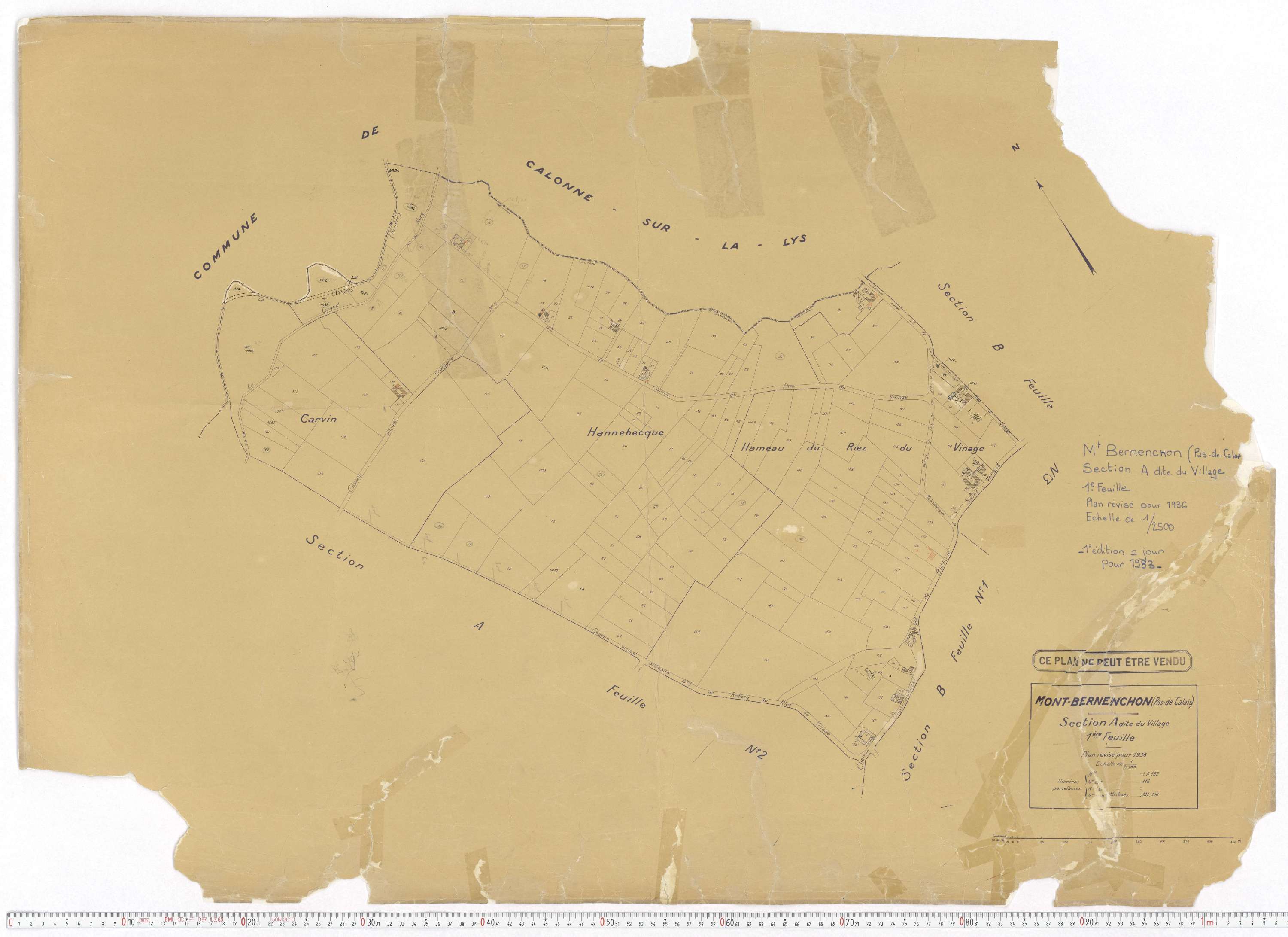 Mont-Bernanchon - Section A, feuille 1.