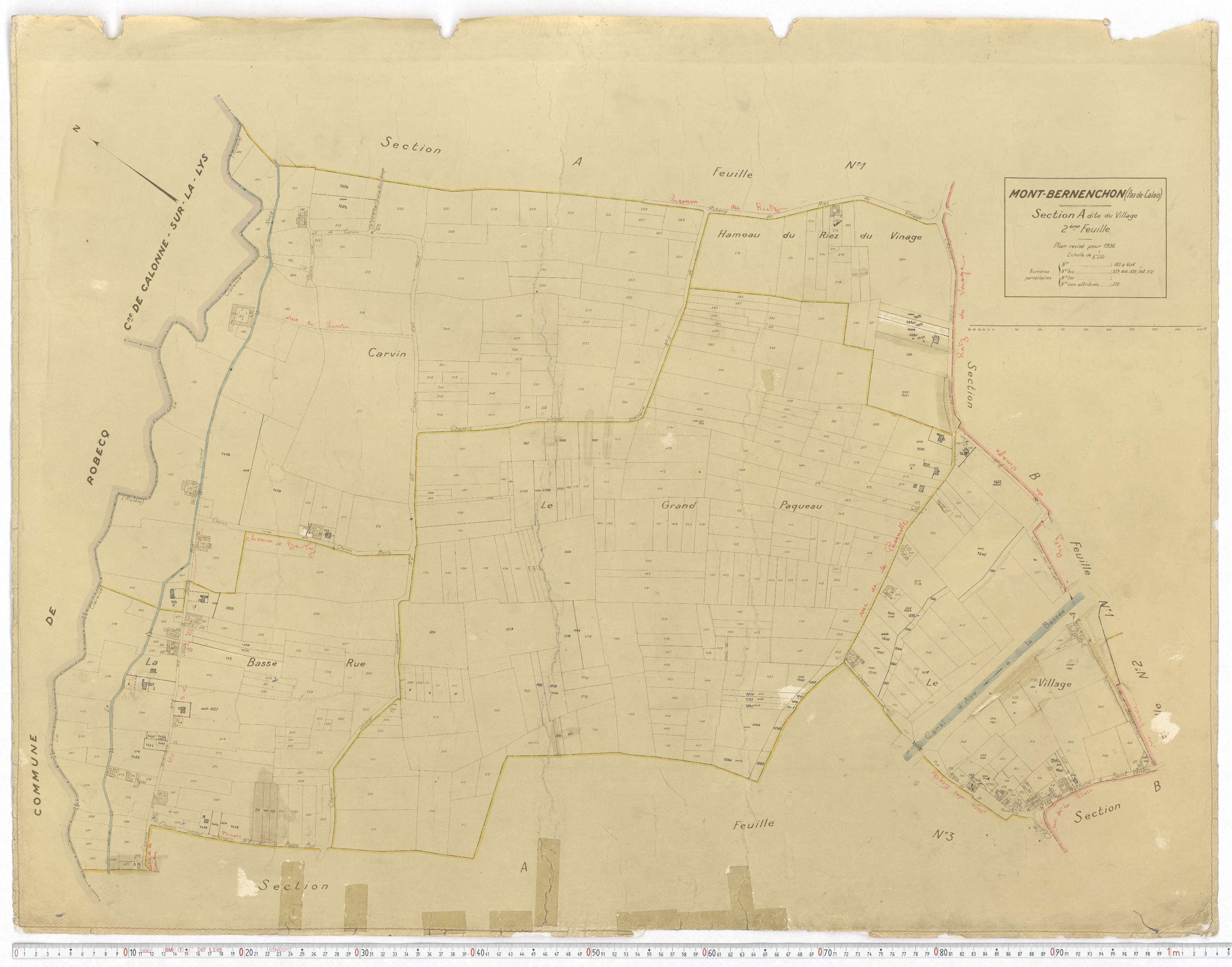 Mont-Bernanchon - Section A, feuille 2.