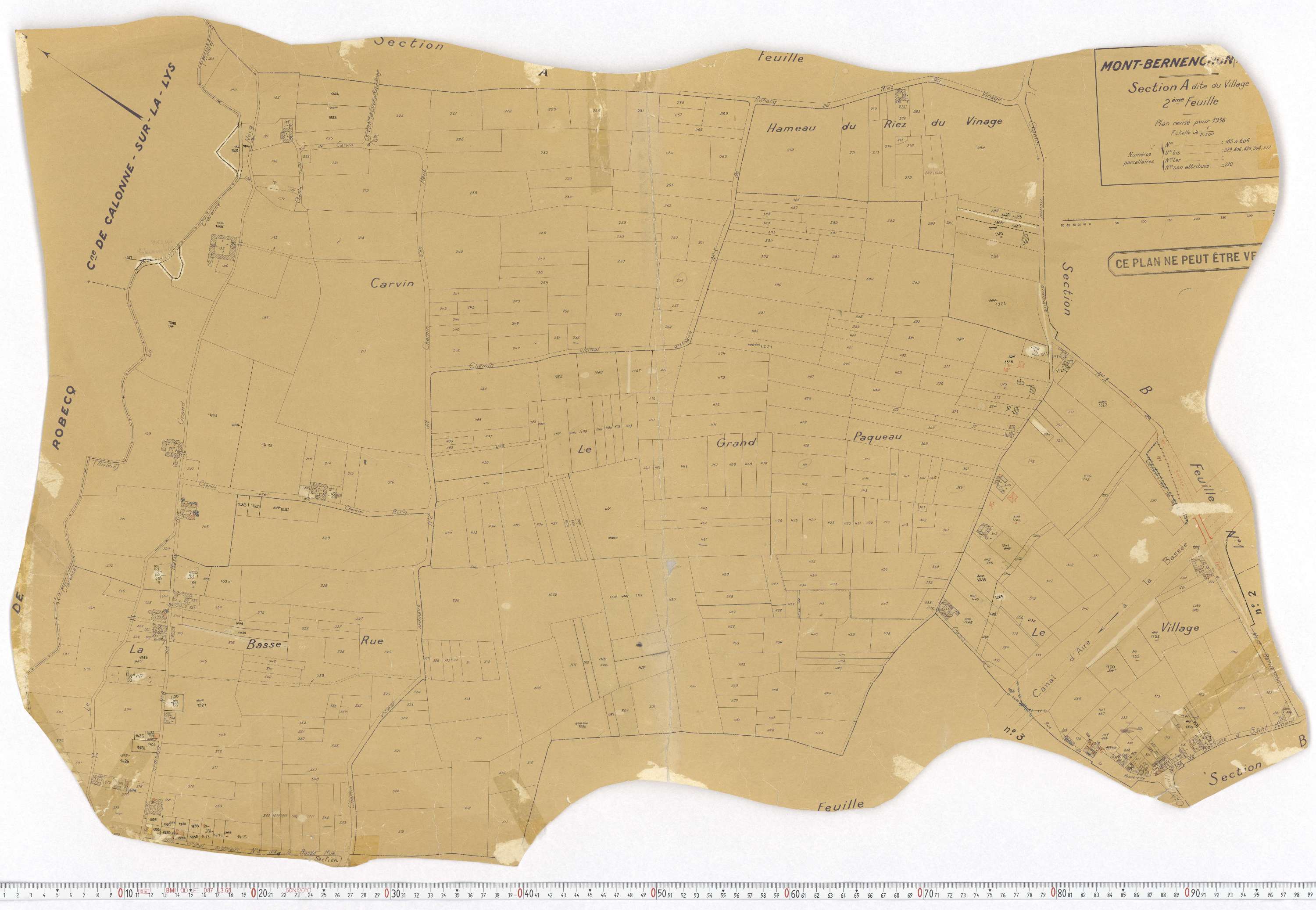 Mont-Bernanchon - Section A, feuille 2.