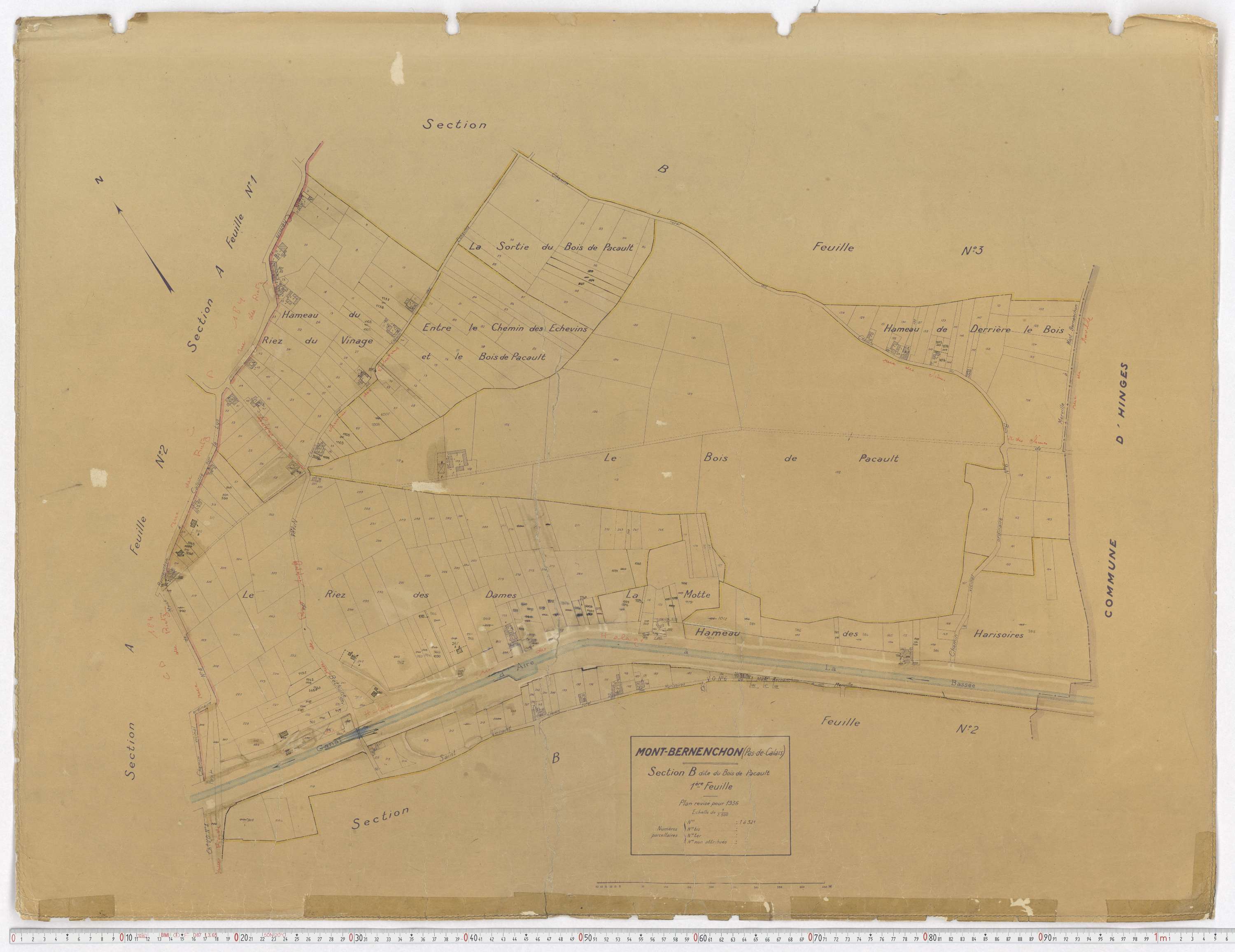 Mont-Bernanchon - Section B, feuille 1.