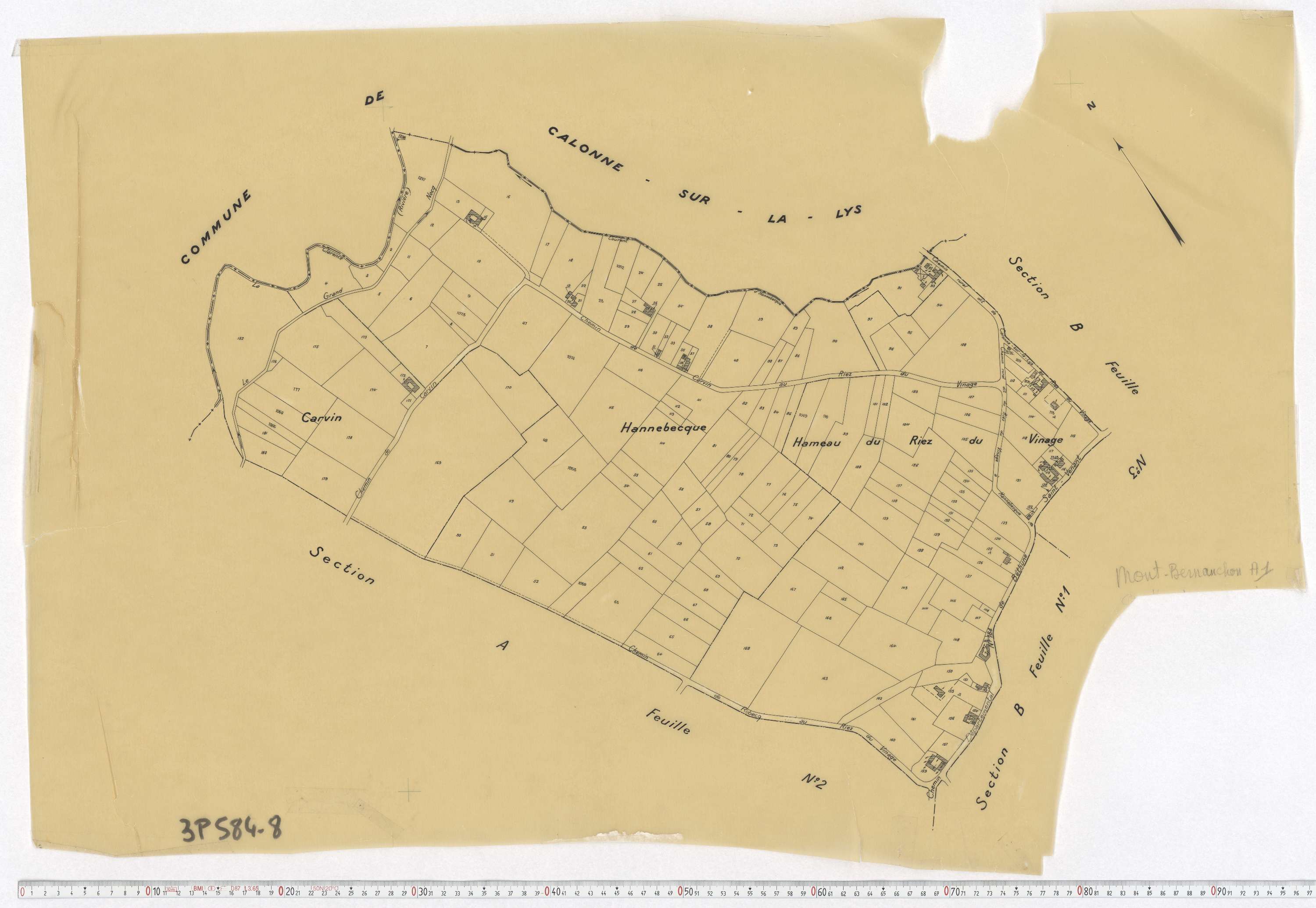 Mont-Bernanchon - Section A, feuille 1.