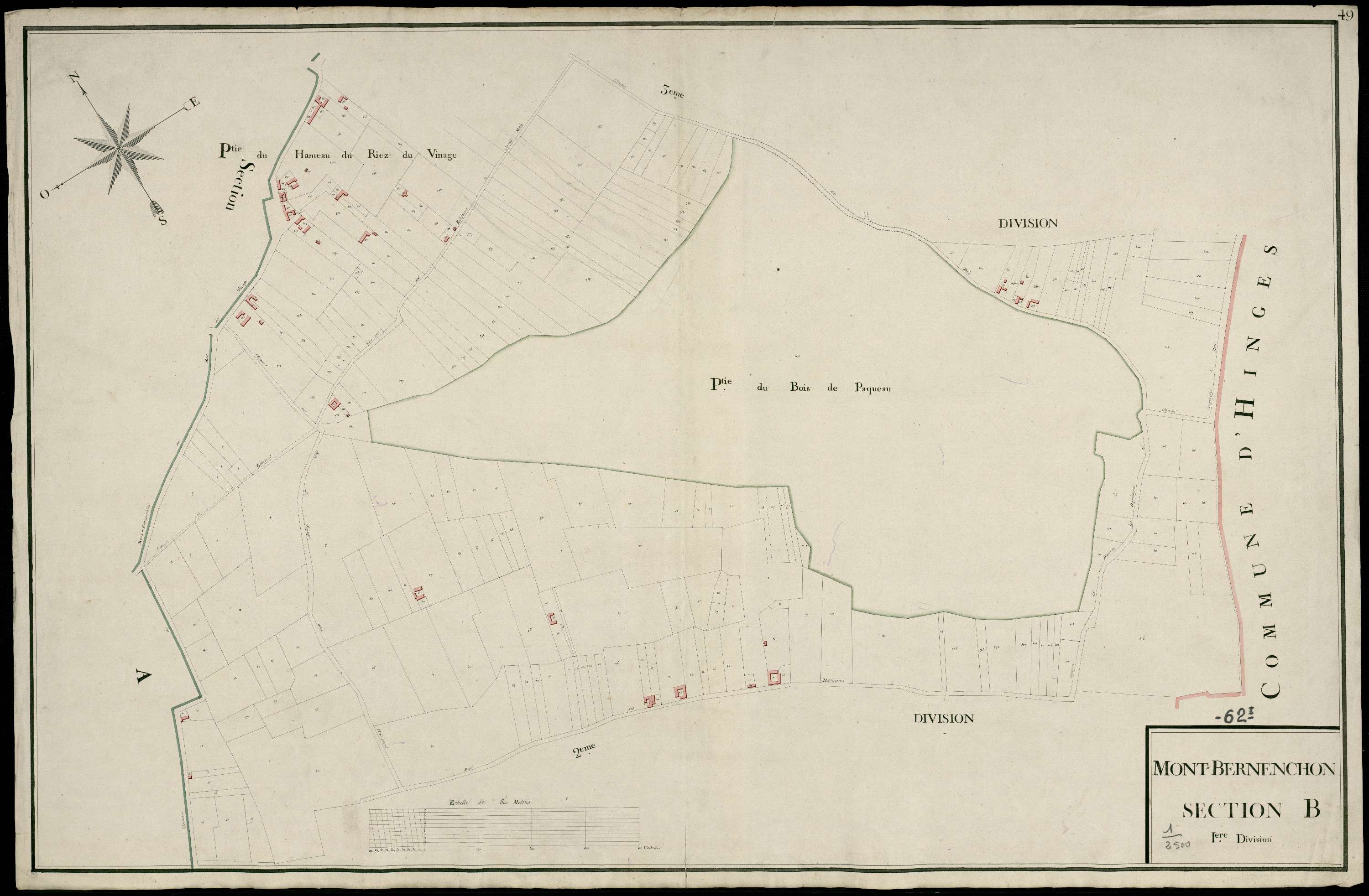 Mont-Bernanchon - Section B, 1re feuille