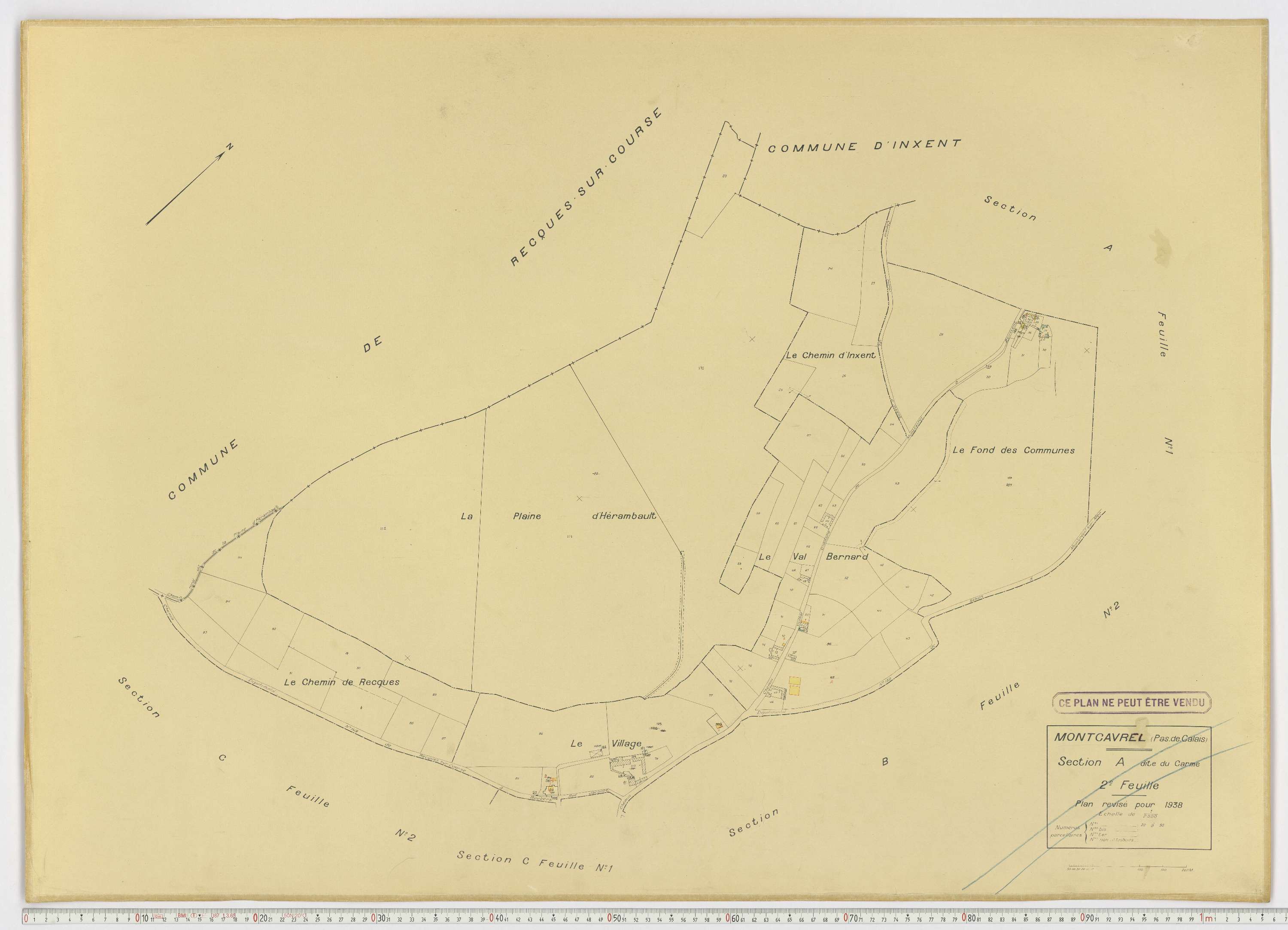 Montcavrel - Section A, feuille 2.