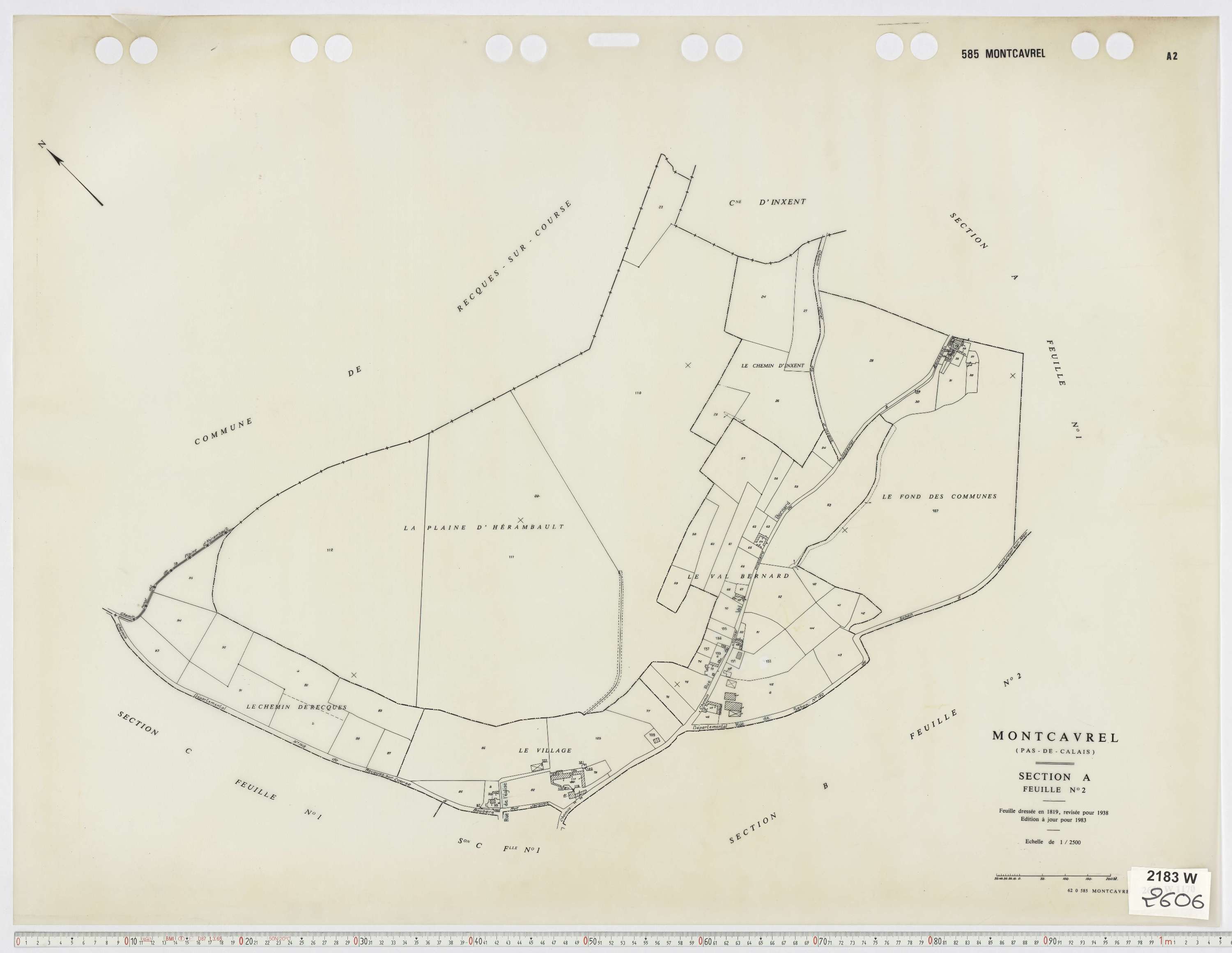 Montcavrel - Section A, feuille 2.