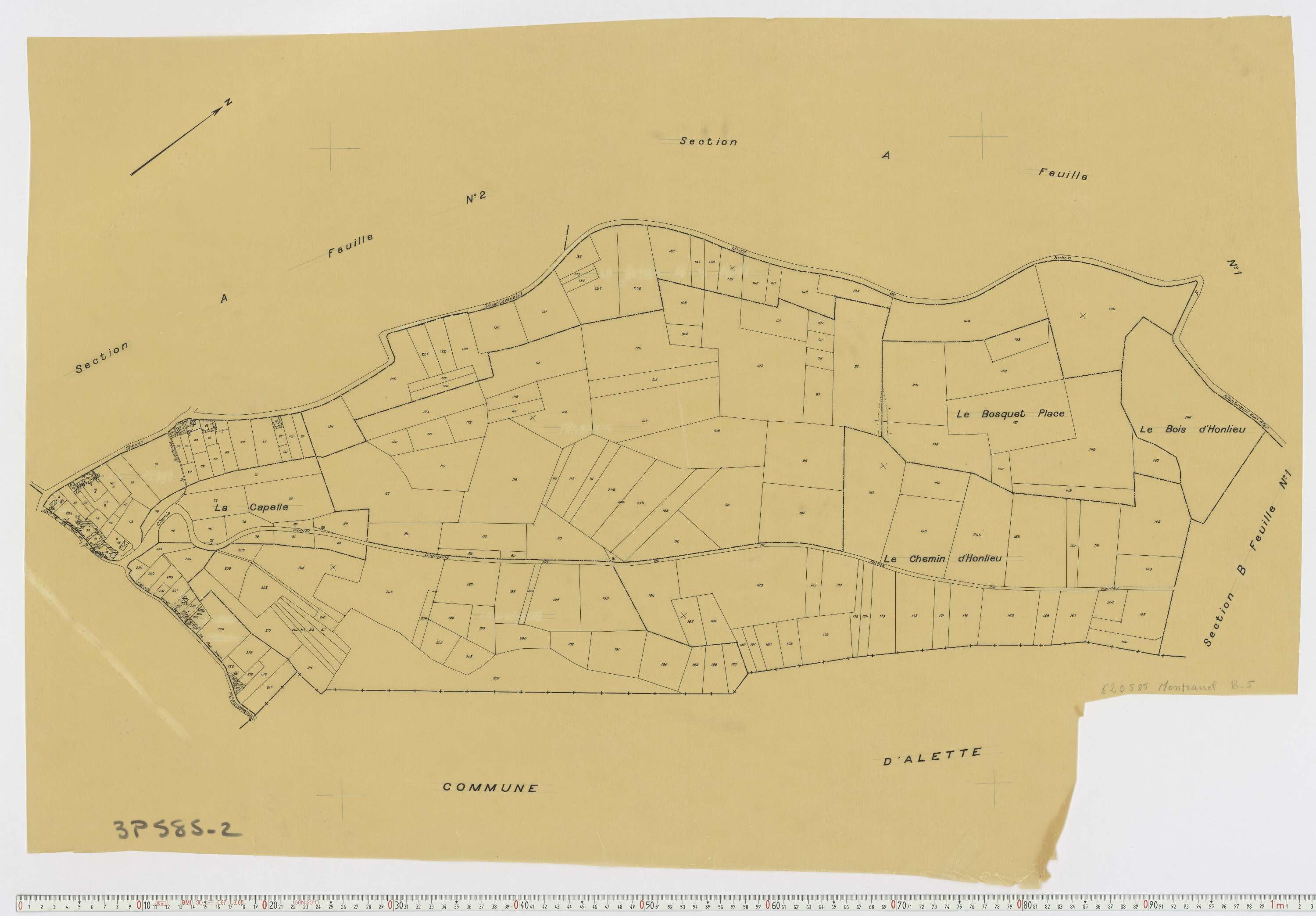 Montcavrel - Section B, feuille 2.