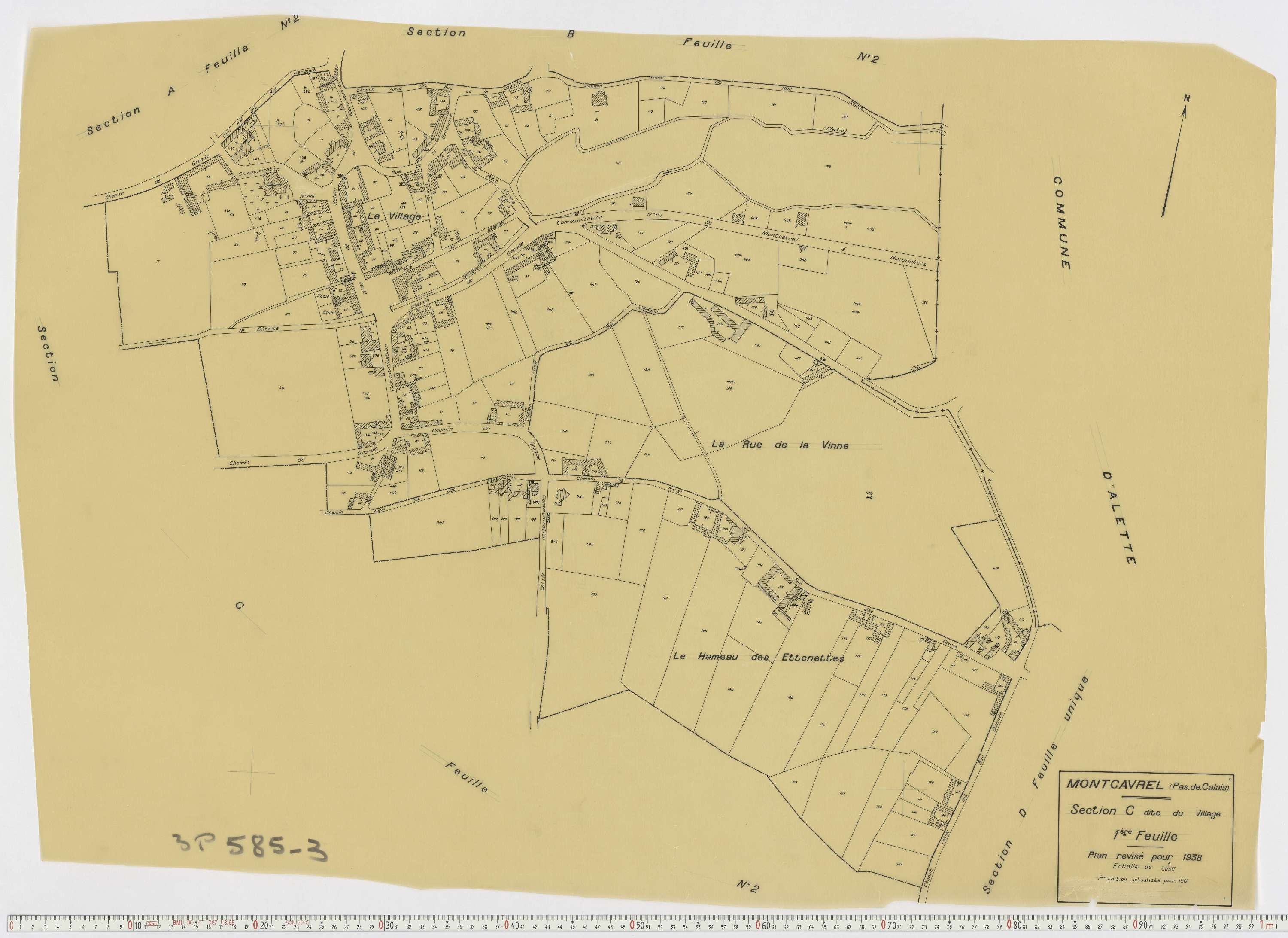 Montcavrel - Section C, feuille 1.