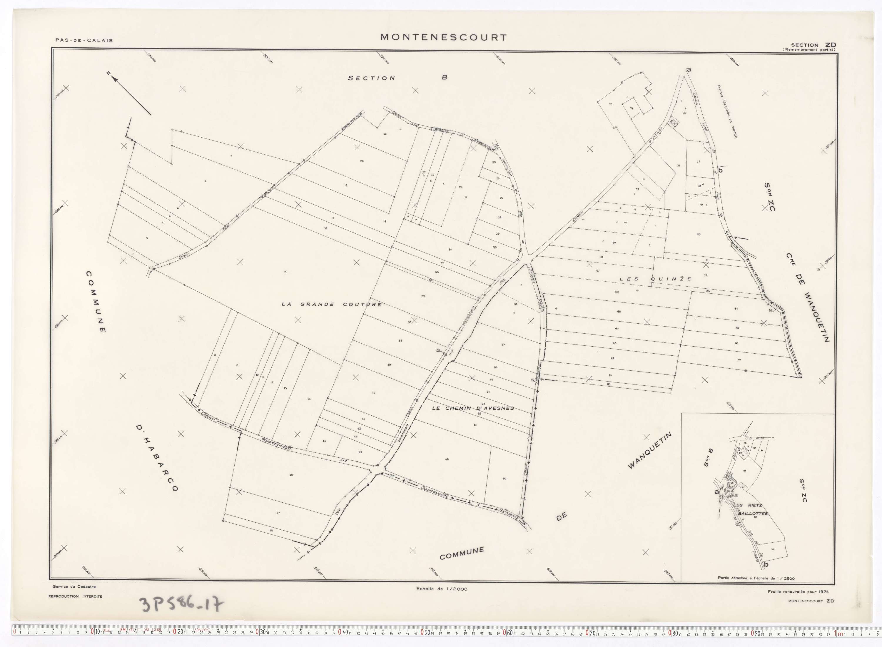 Montenescourt - Section ZD.