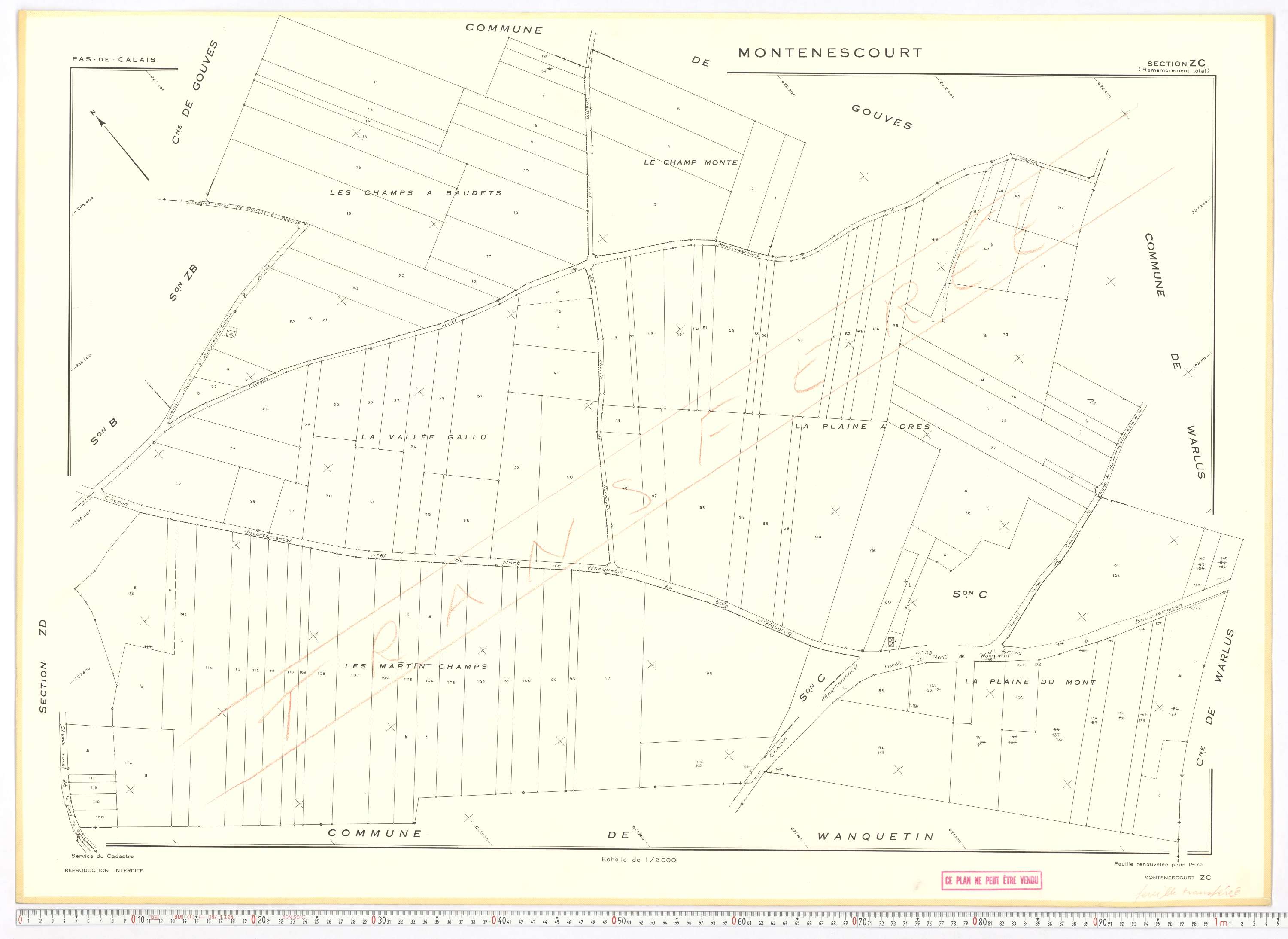 Montenescourt - Section ZC.