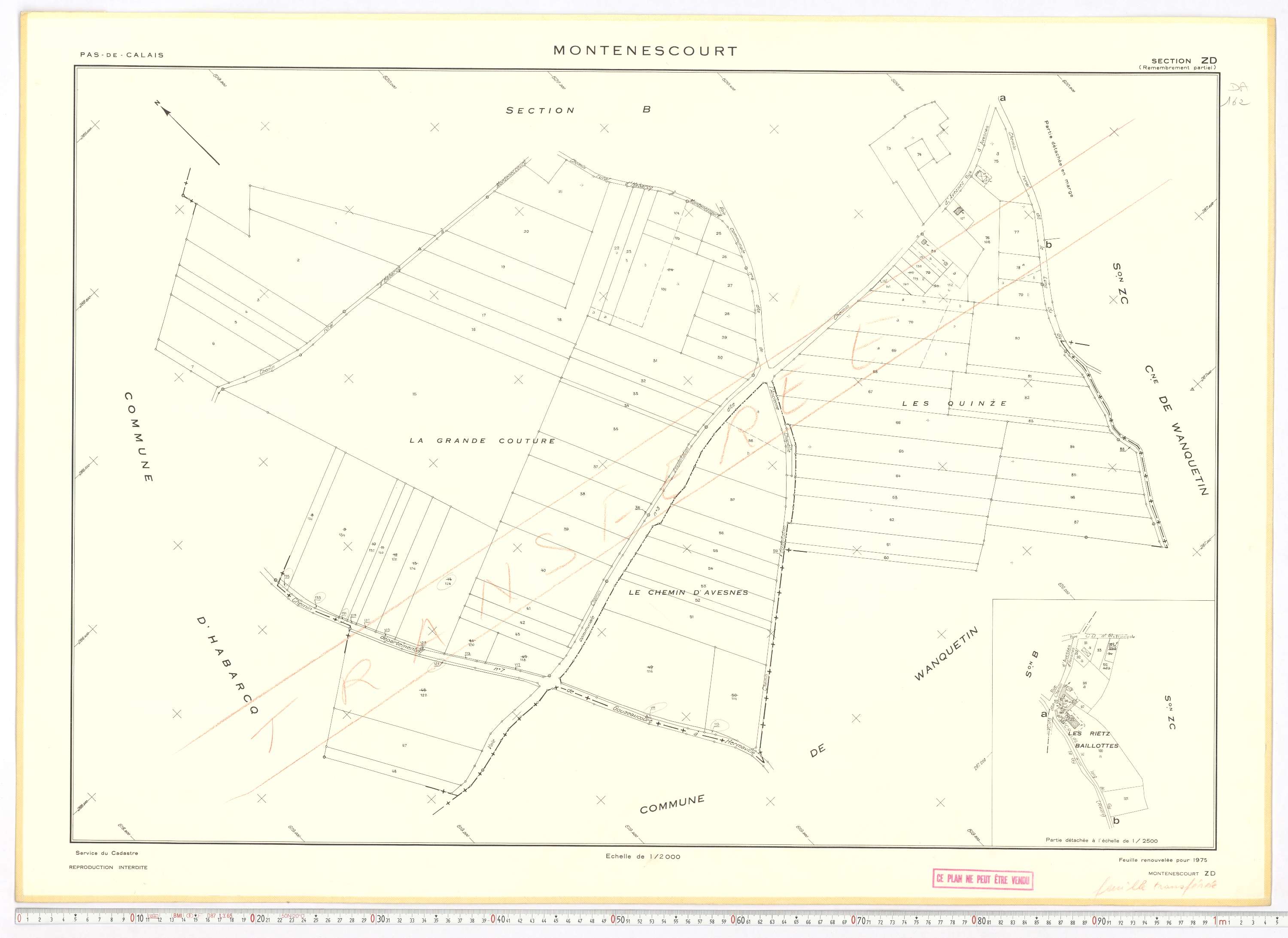 Montenescourt - Section ZD.