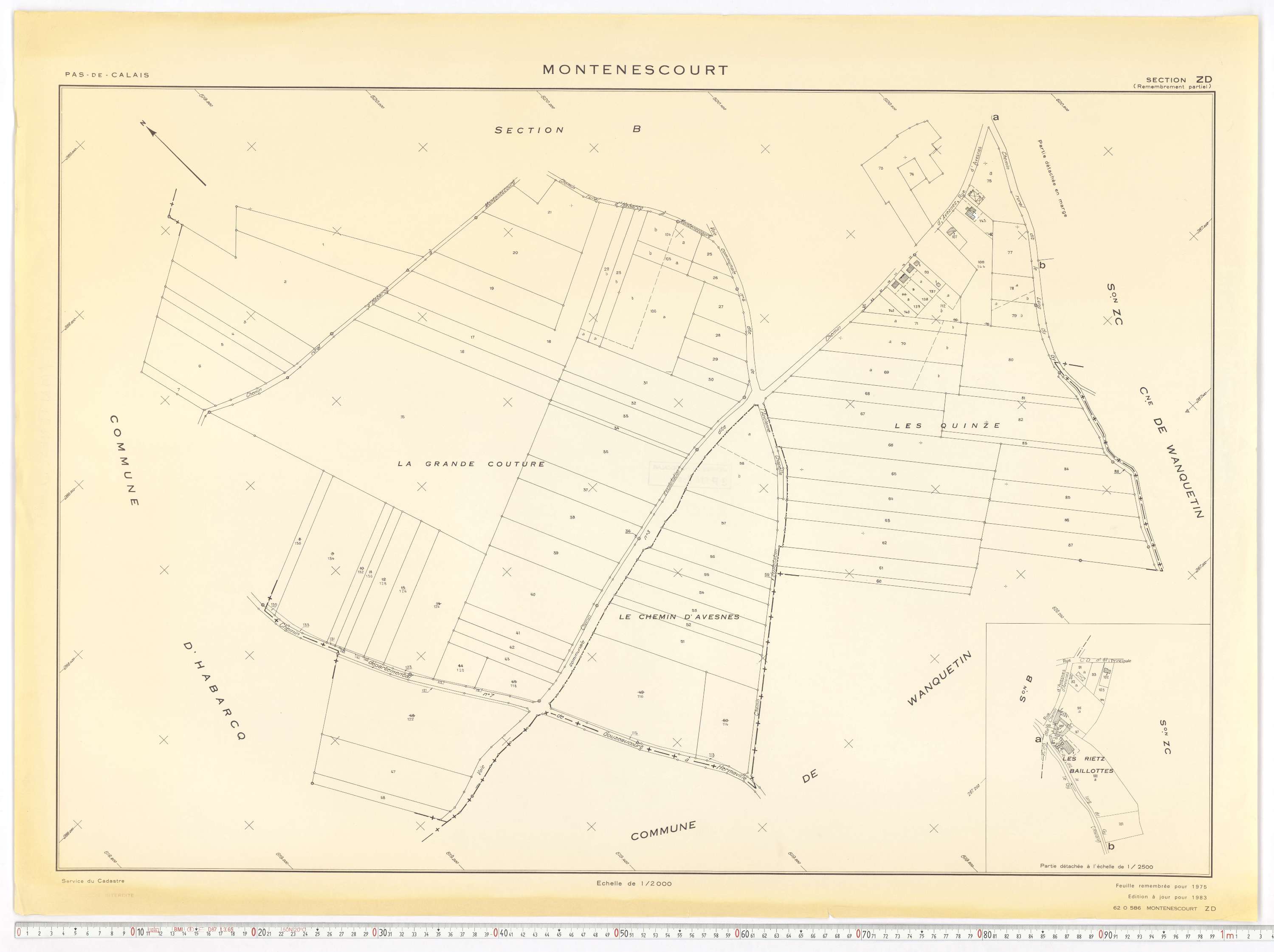 Montenescourt - Section ZD.
