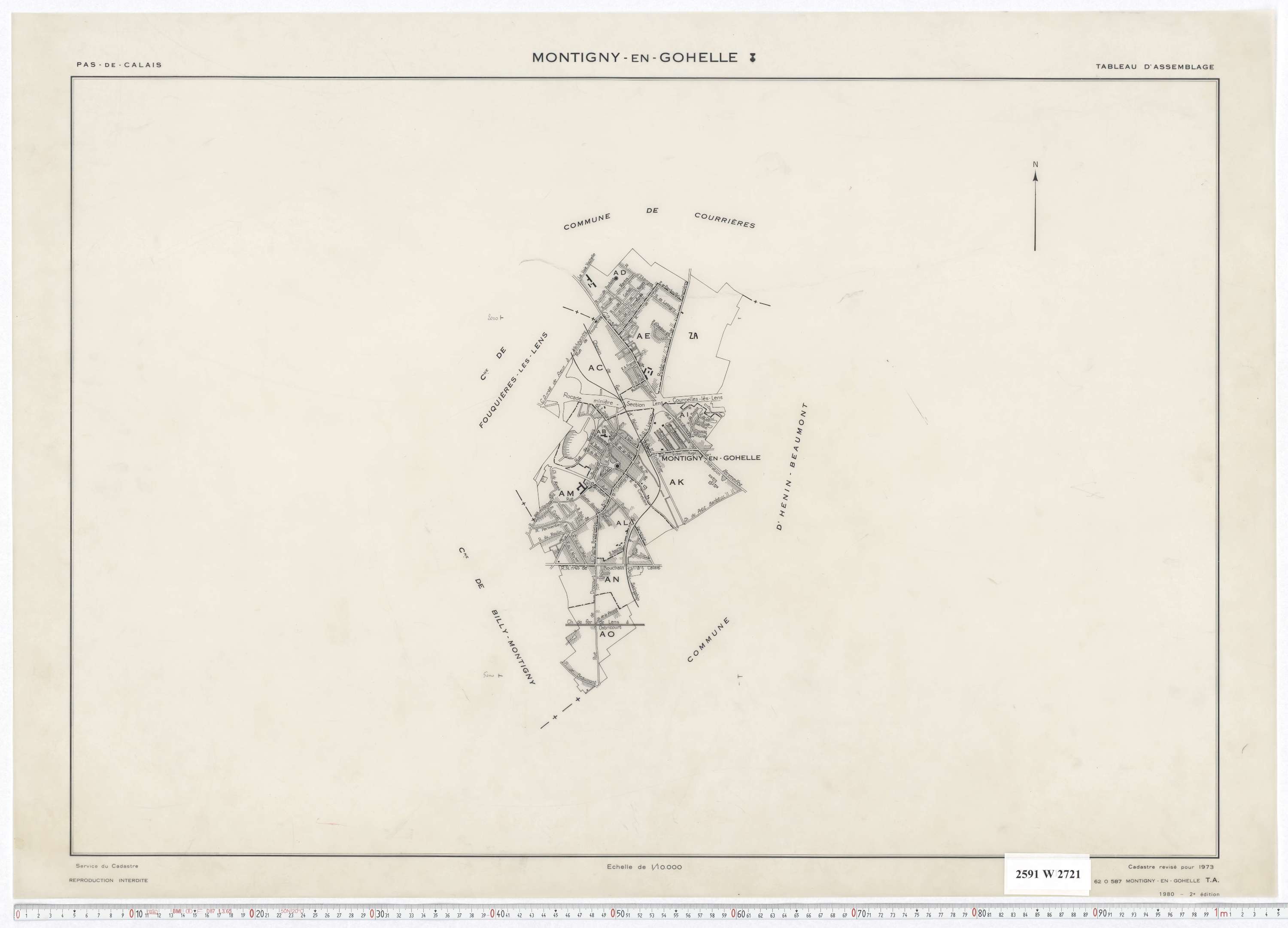 Montigny-en-Gohelle - Tableau d'assemblage.